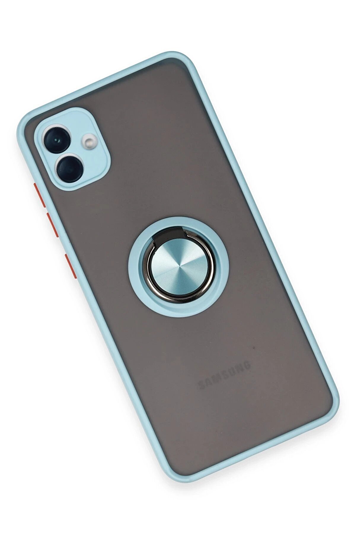 Samsung Galaxy A04 Kılıf Montreal Y&uuml;z&uuml;kl&uuml; Si̇li̇kon Kapak - Buz Mavi̇ - Dropx8461-5528