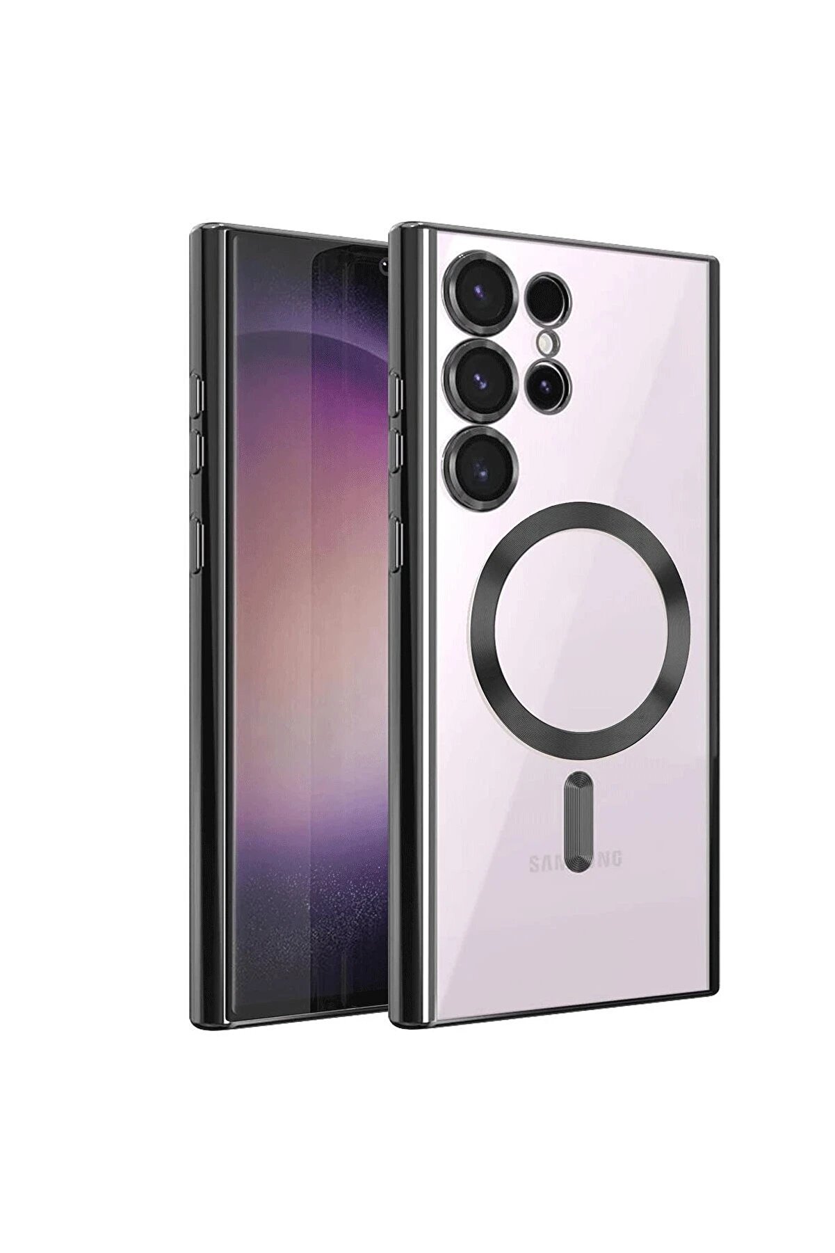 CepteToptan Samsung Galaxy S24 Ultra Kılıf Kross Magneticsafe Kapak - Siyah - DROPX1454-3253