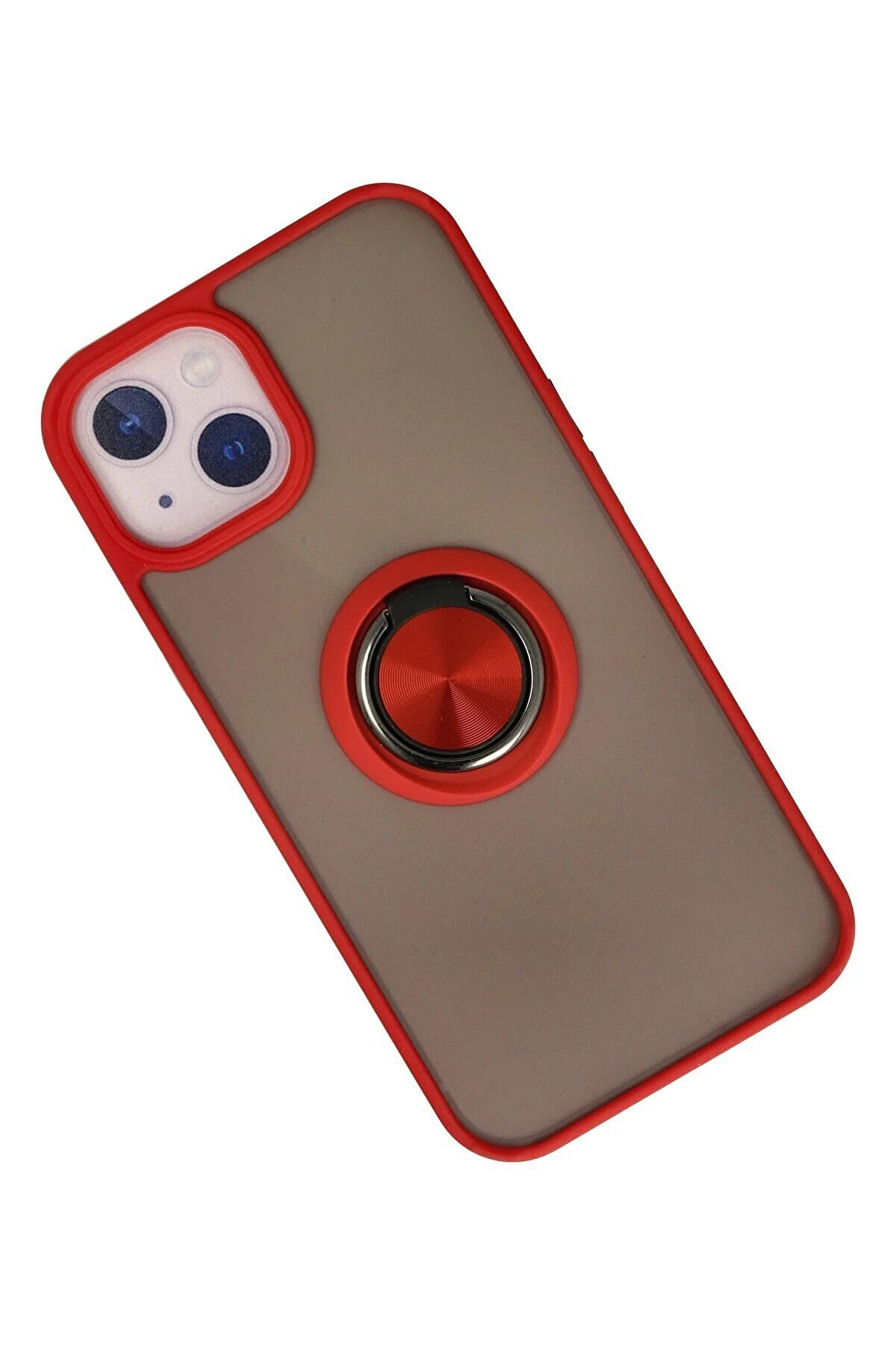 İphone 13 Kılıf Montreal Y&uuml;z&uuml;kl&uuml; Si̇li̇kon Kapak - Kırmızı - Dropx7217-9041