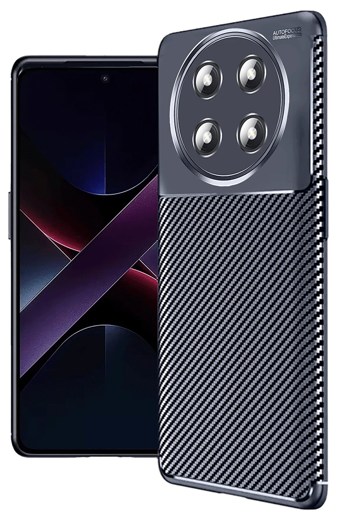 CepteToptan Honor Magic 7 Lite Kılıf Auto Focus Karbon Kapak - Lacivert - DROPX5152-8341