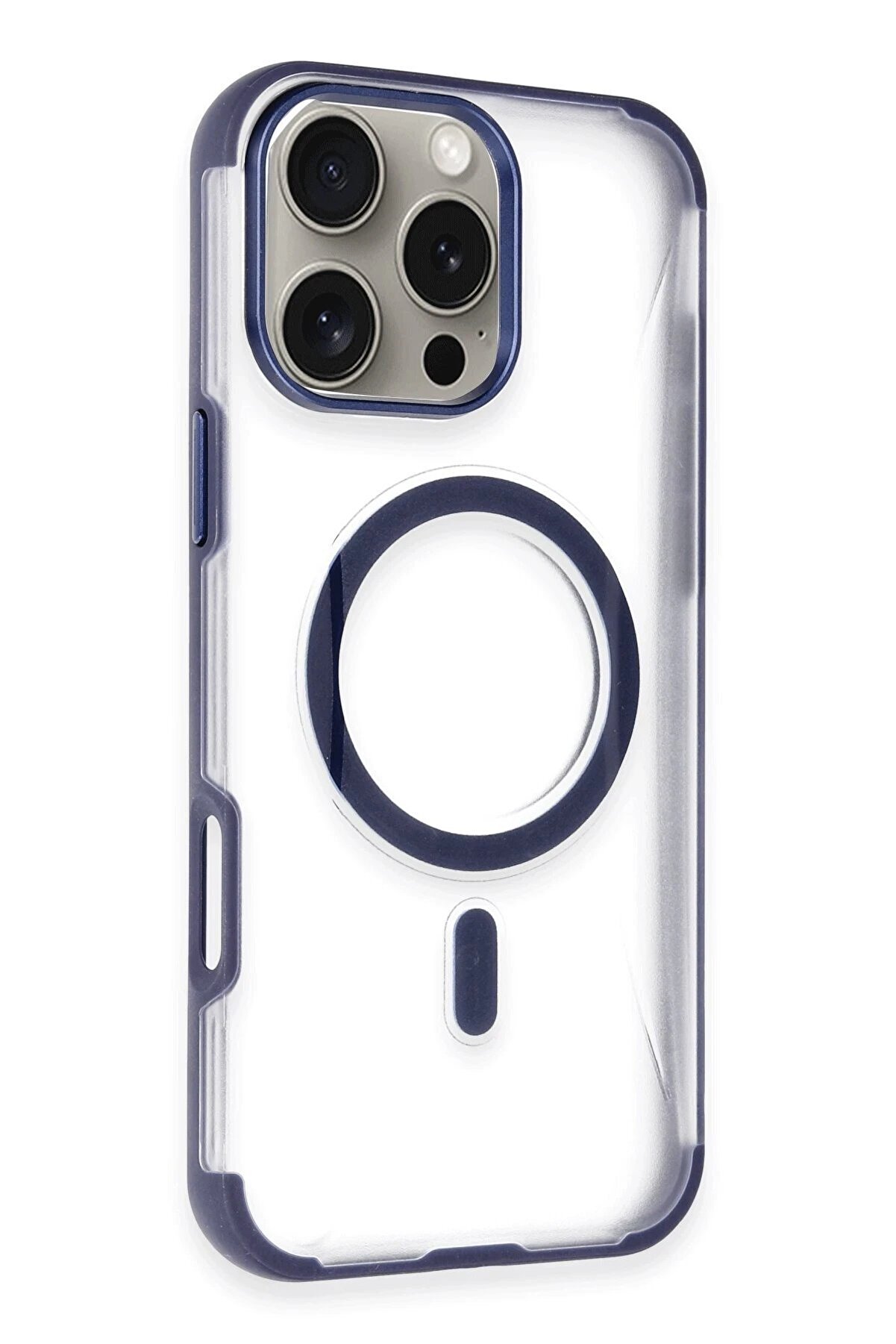 CepteToptan iPhone 16 Pro Hilton Magsafe Kapak - Lacivert - DROPX8981-3274