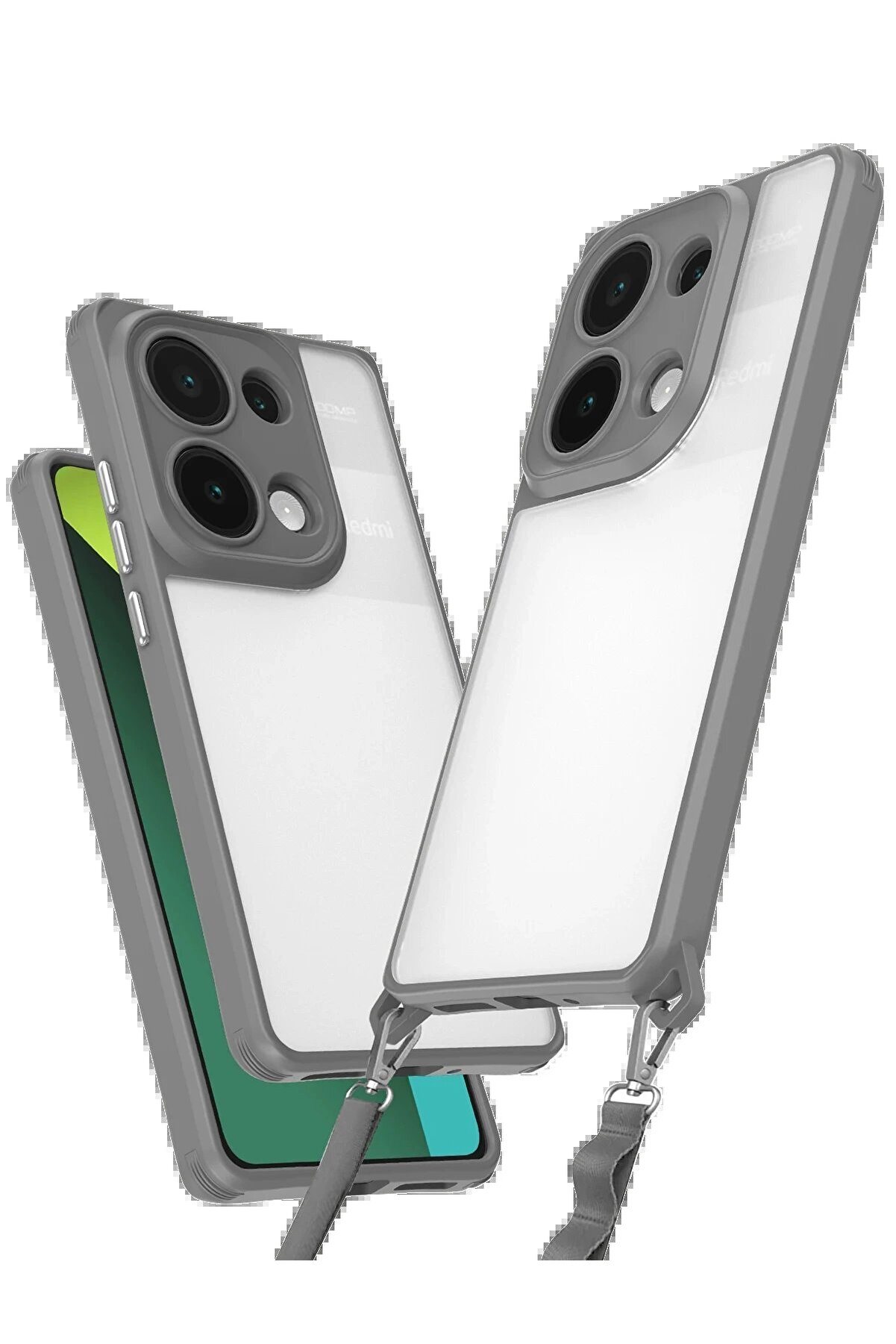 CepteToptan Xiaomi Redmi Note 13 Pro 4G Kılıf Penta Silikon Kılıf - Titan Gri - DROPX5516-4914