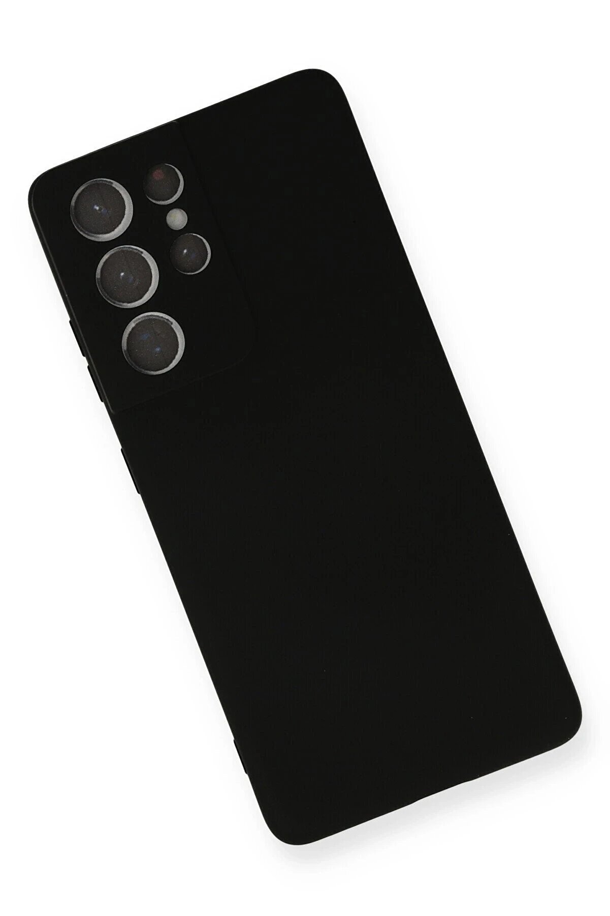 Samsung Galaxy S21 Ultra Kılıf Nano İçi̇ Kadi̇fe Si̇li̇kon - Si̇yah - Dropx2218-3152