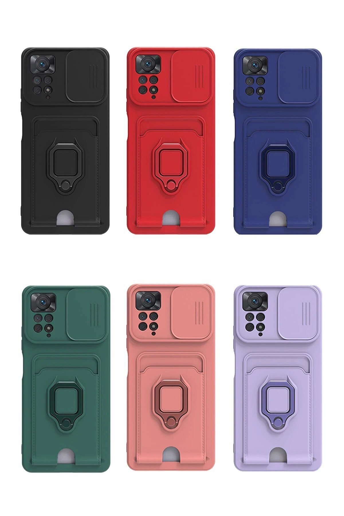 Xi̇aomi̇ Redmi̇ Note 12 Pro 4G Kılıf Zuma Kartvi̇zi̇tli̇ Yüzüklü Si̇li̇kon - Laci̇ve - Dropx8071-2162