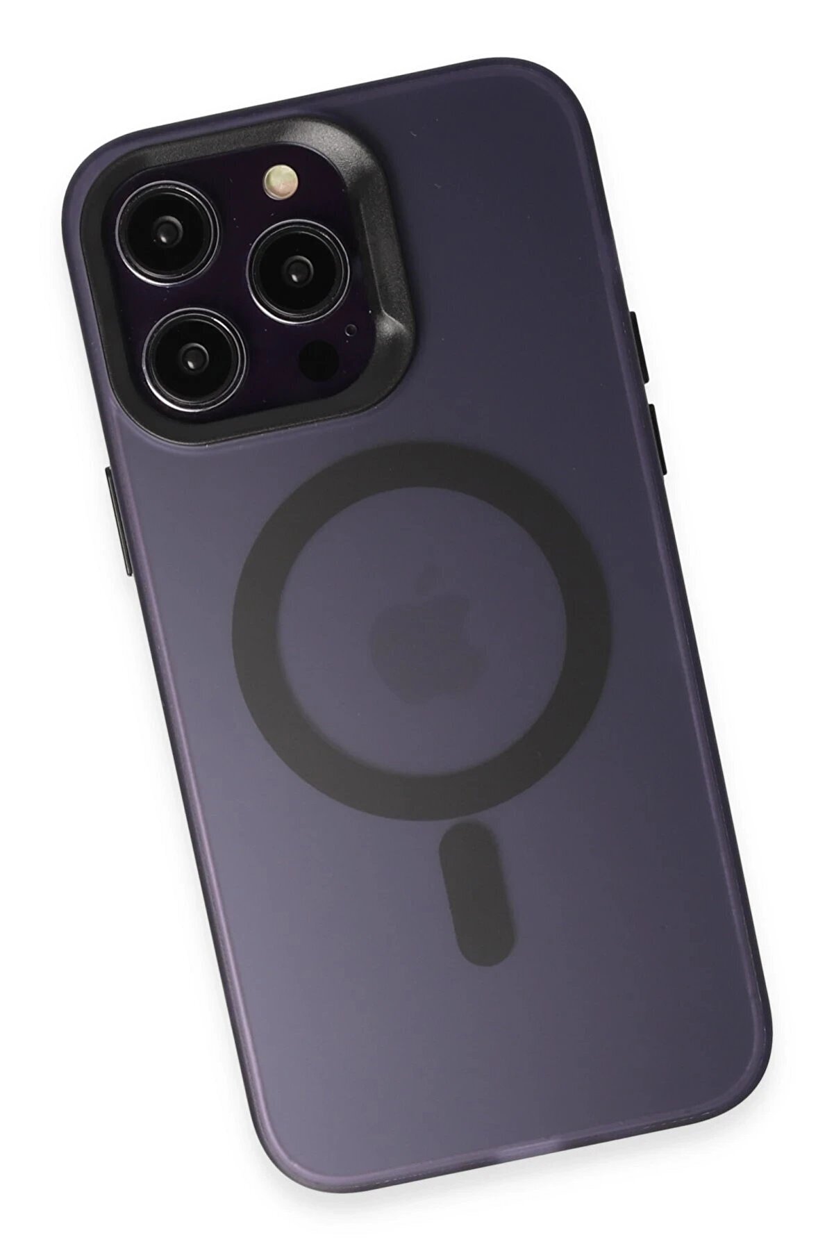 İphone 15 Pro Max Kılıf Mateks Magsafe Kapak - Deri̇n Mor - Dropx3543-8497