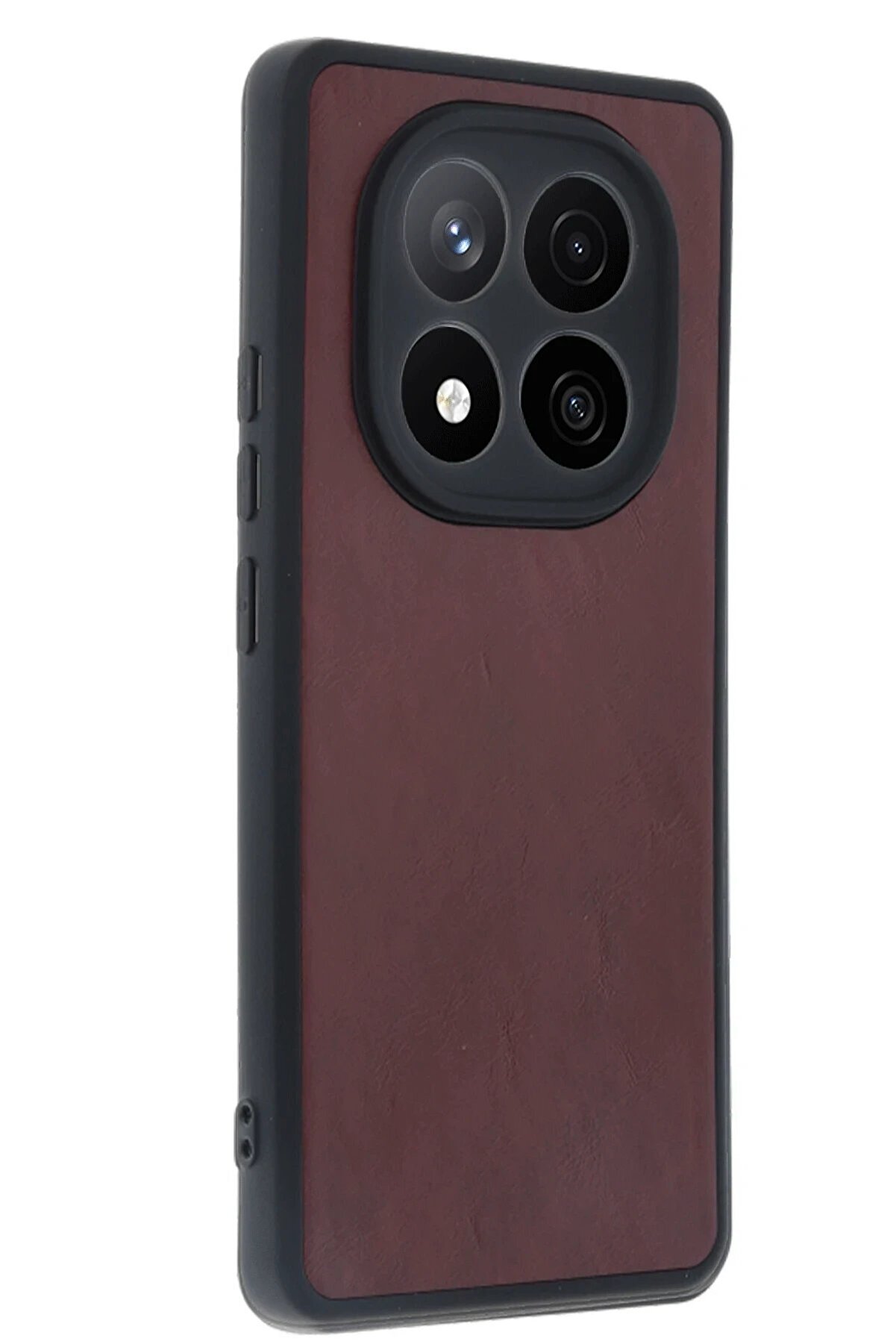 CepteToptan Xiaomi Redmi Note 14 Pro 4G Kılıf Aras Deri Kapak - Bordo - DROPX3701-6546