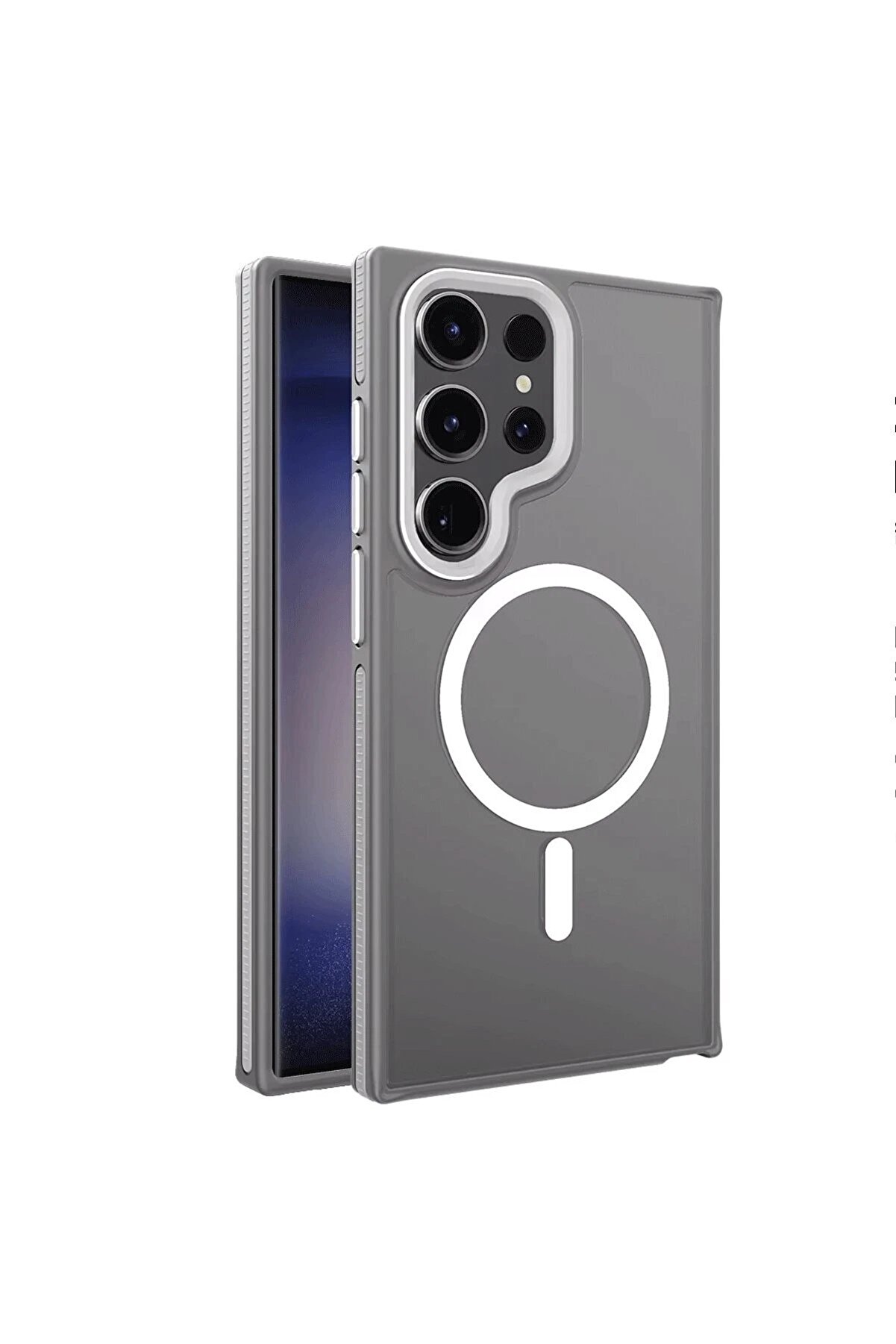 CepteToptan Samsung Galaxy S23 Ultra Winner Magsafe Kapak - Gri - DROPX2108-4648