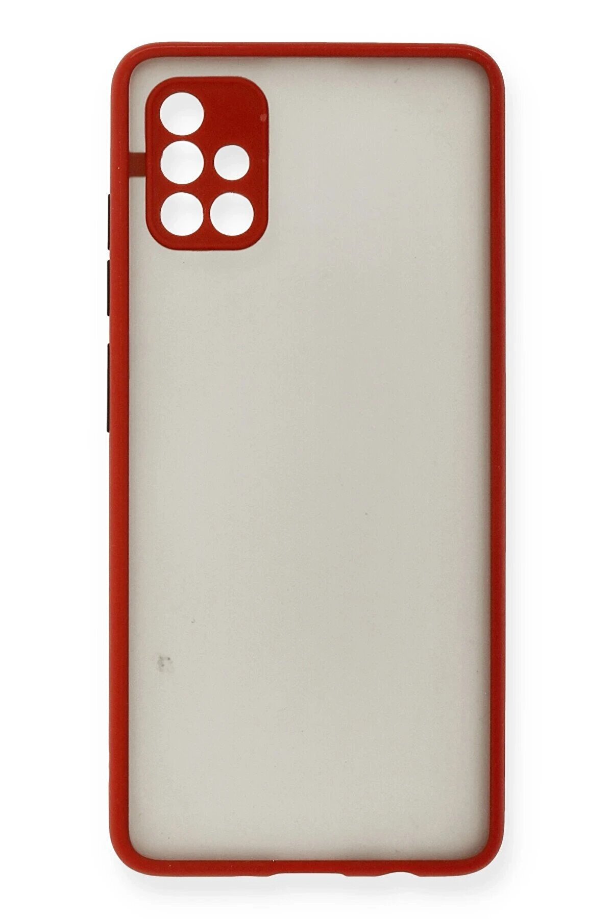 Samsung Galaxy A51 Kılıf Montreal Si̇li̇kon Kapak - Kırmızı - Dropx1436-3220