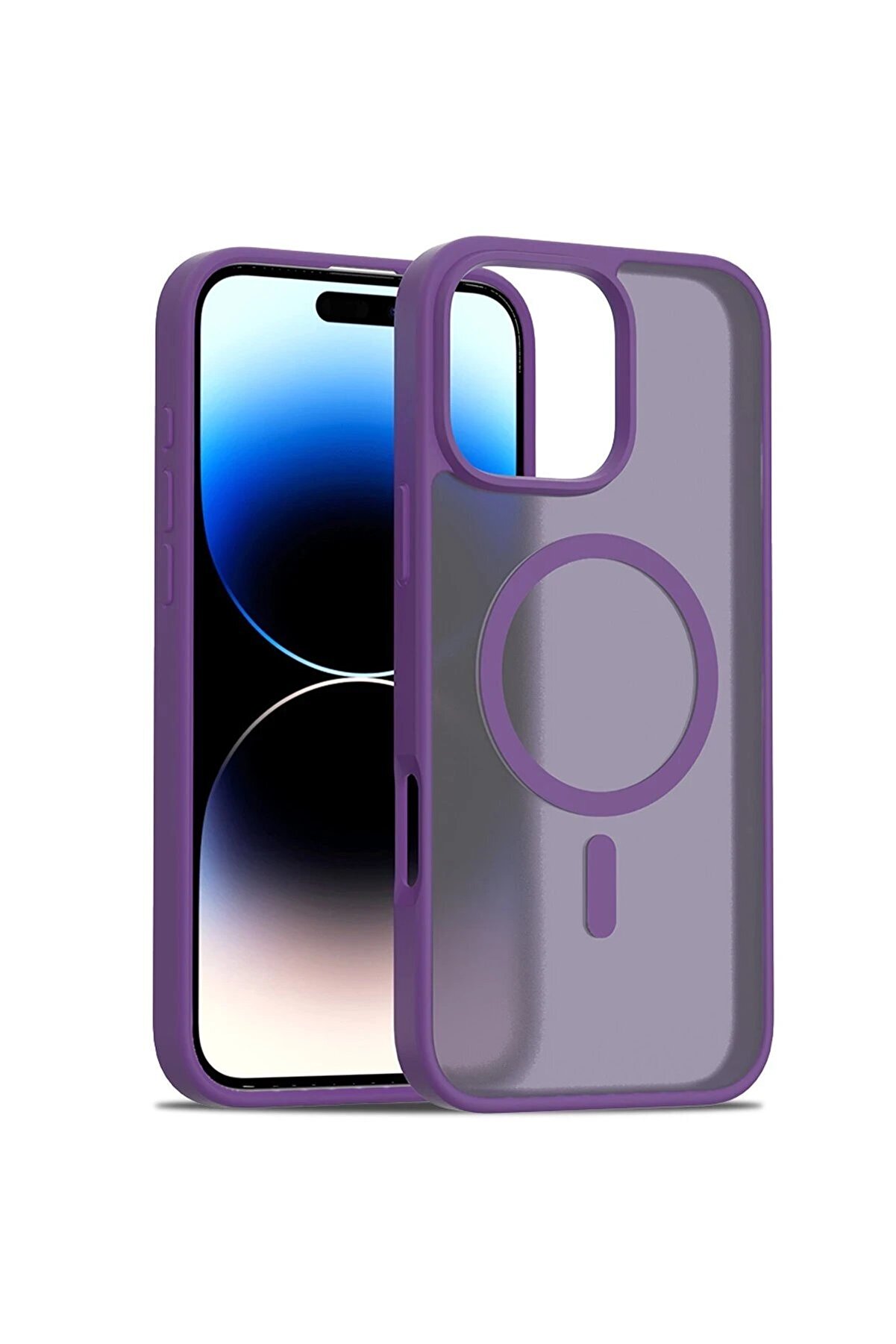 CepteToptan iPhone 16 Pro Jota Magsafe Kapak - Derin Mor - DROPX3067-6178