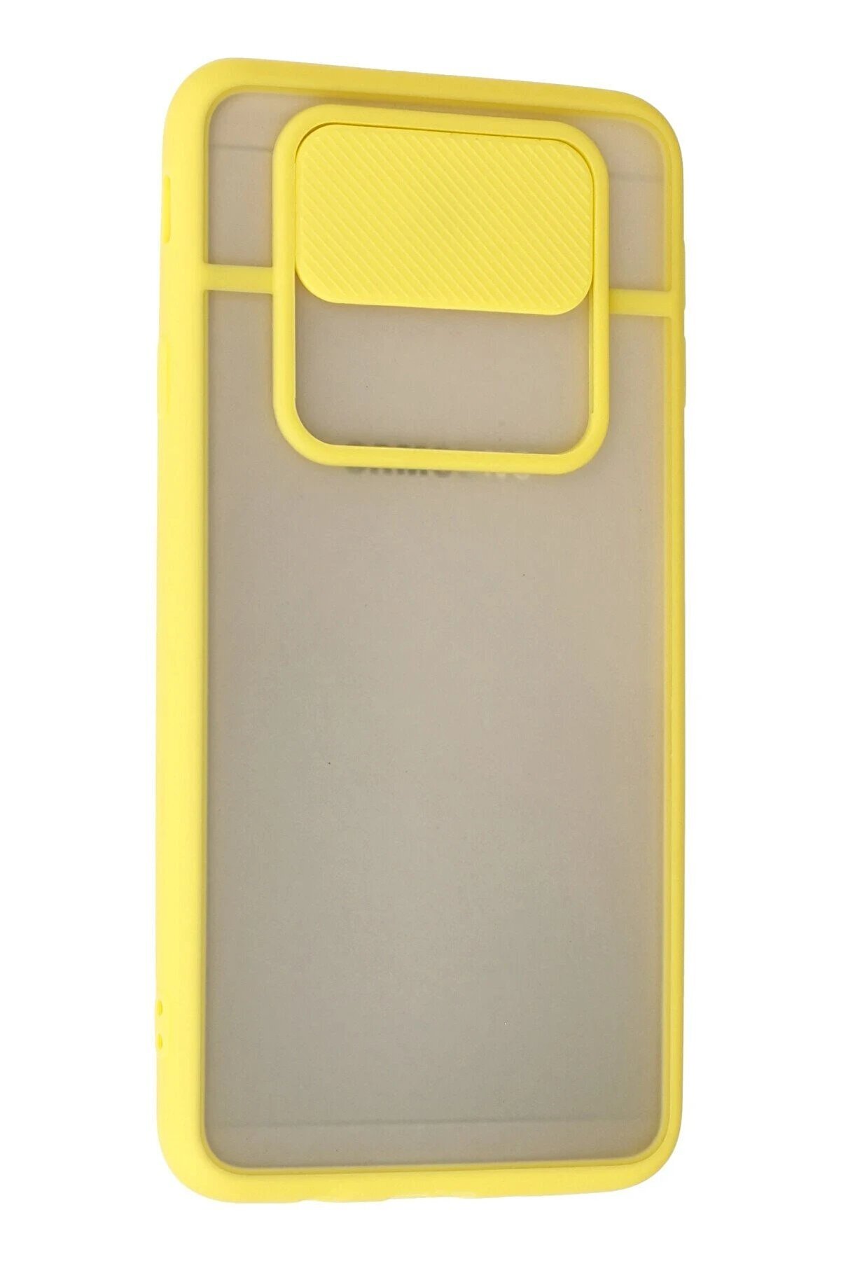 Samsung Galaxy J7 Pri̇me Kılıf Palm Buzlu Kamera Sürgülü Si̇li̇kon - Sarı - Dropx8301-9671