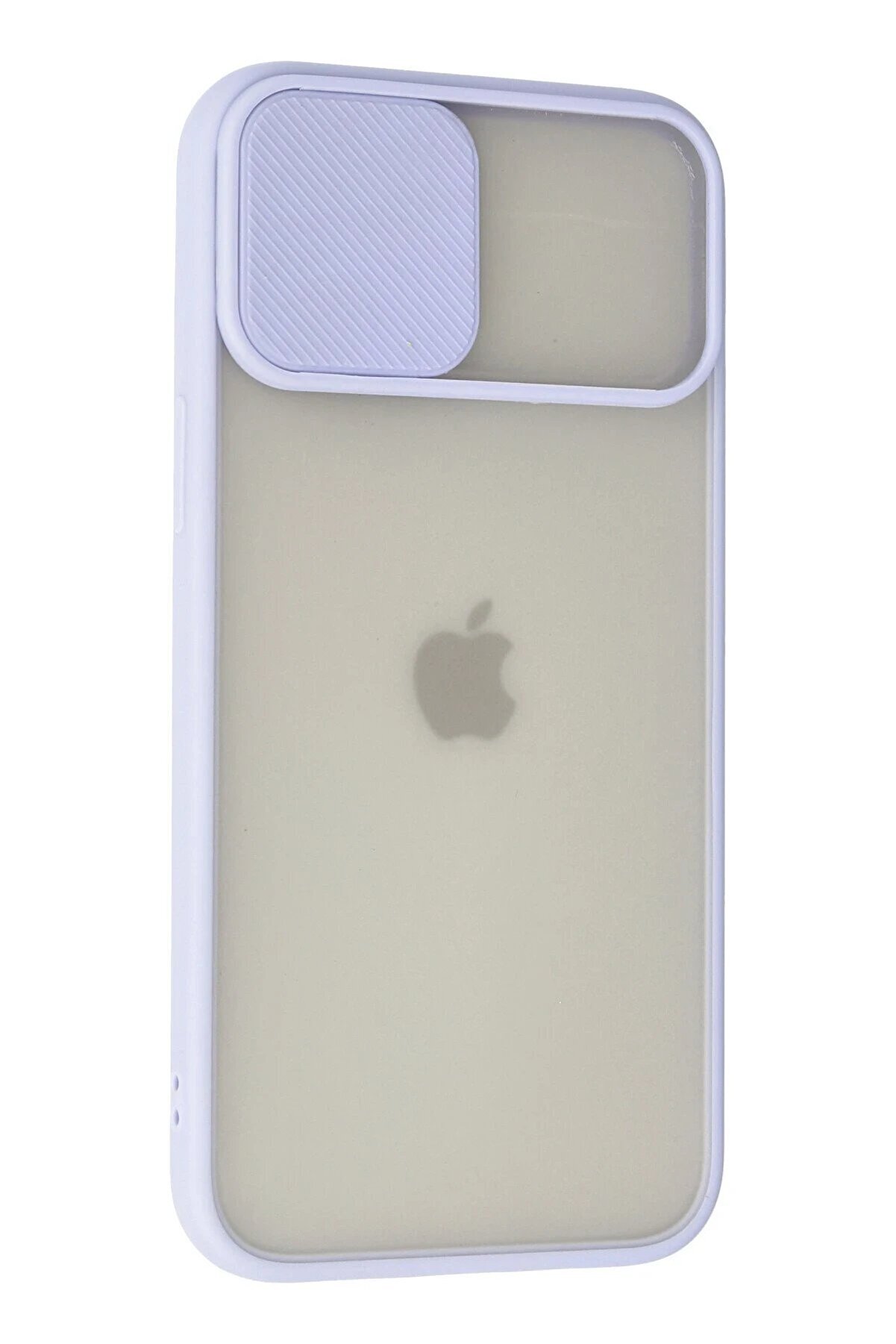 İphone 12 Pro Max Kılıf Palm Buzlu Kamera Sürgülü Si̇li̇kon - Li̇la - Dropx7811-8031