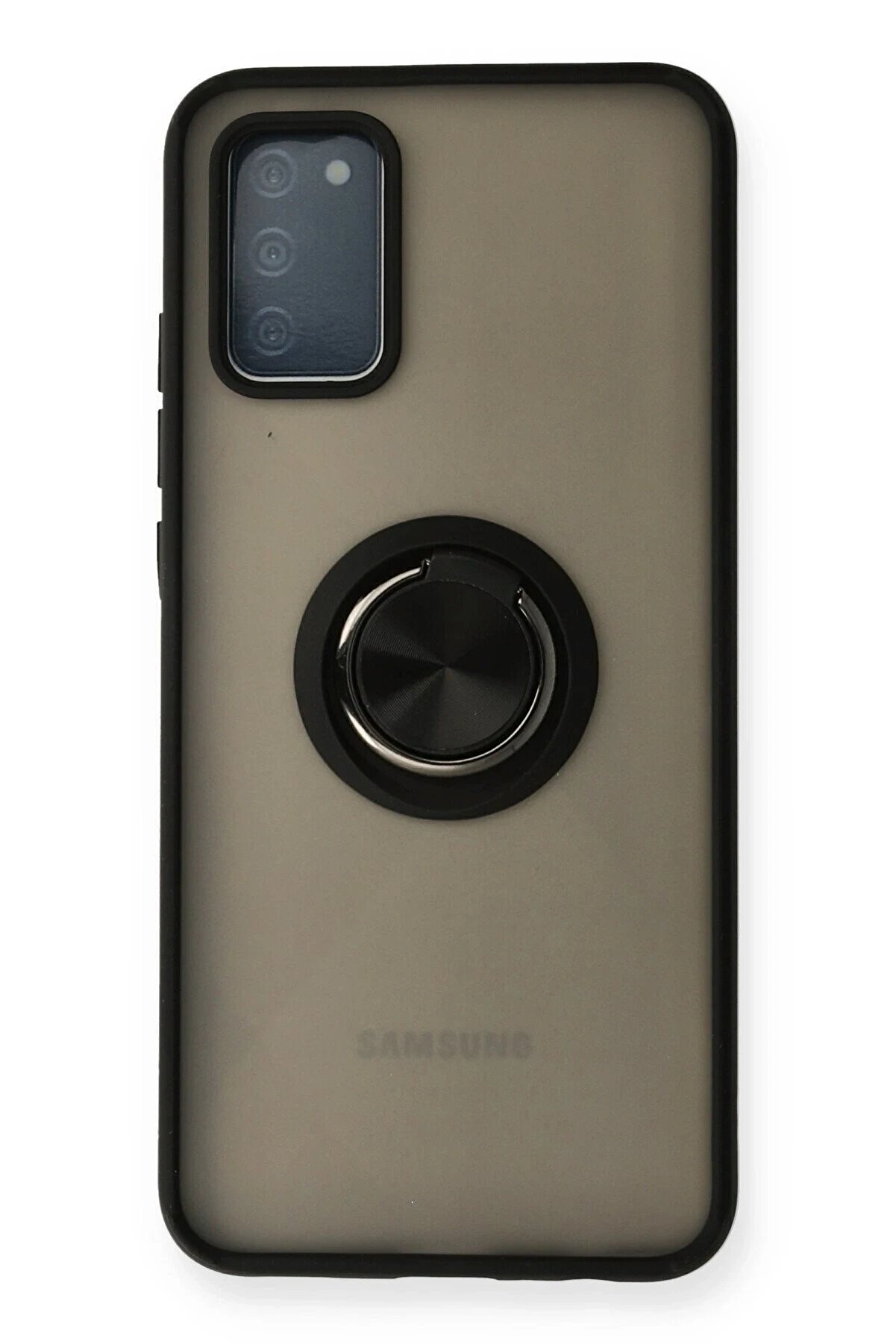 CepteToptan Samsung Galaxy A02S Kılıf Montreal Y&uuml;z&uuml;kl&uuml; Silikon Kapak - Siyah - DROPX8743-2171