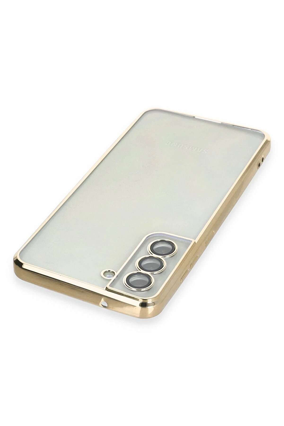 Samsung Galaxy S21 Fe Kılıf Lensli̇ Si̇li̇kon - Gold - Dropx5792-9393