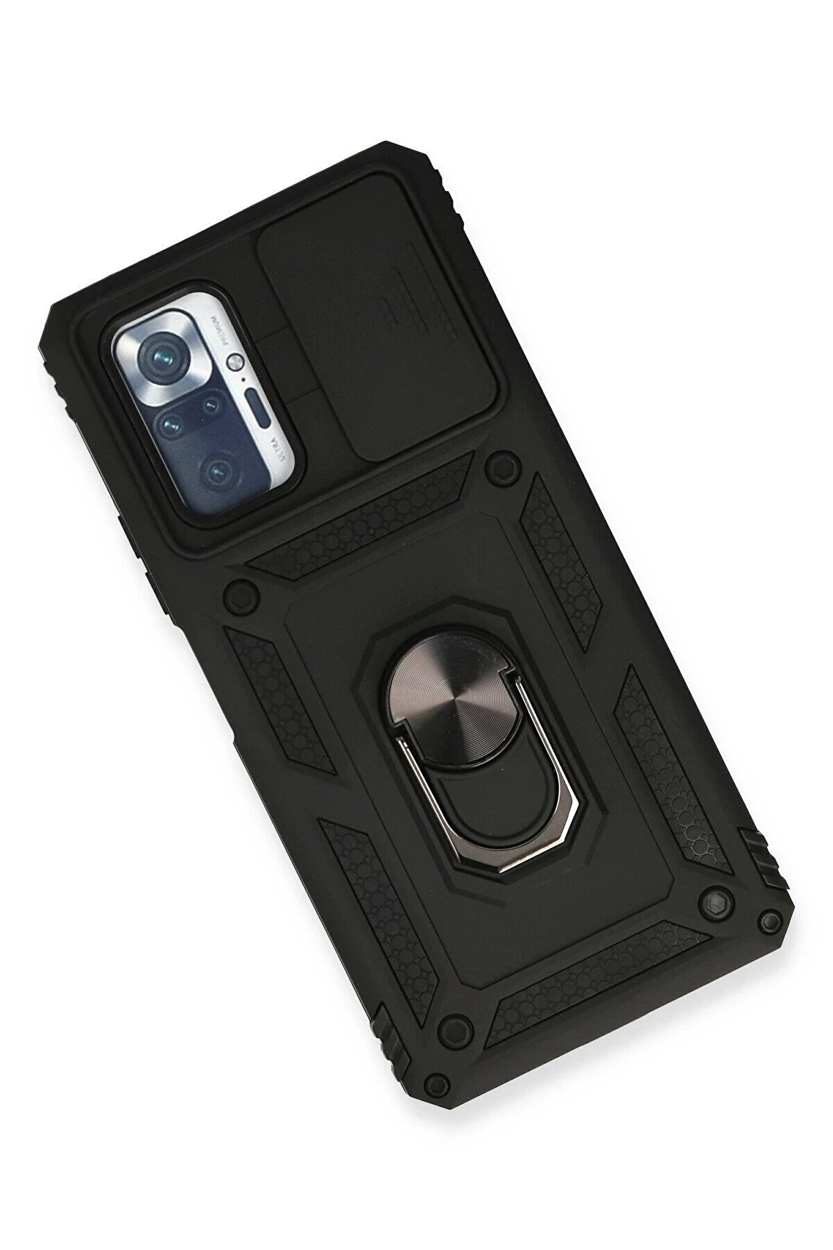 Xi̇aomi̇ Redmi̇ Note 10 Pro Kılıf Pars Lens Yüzüklü Si̇li̇kon - Si̇yah - Dropx4764-6423