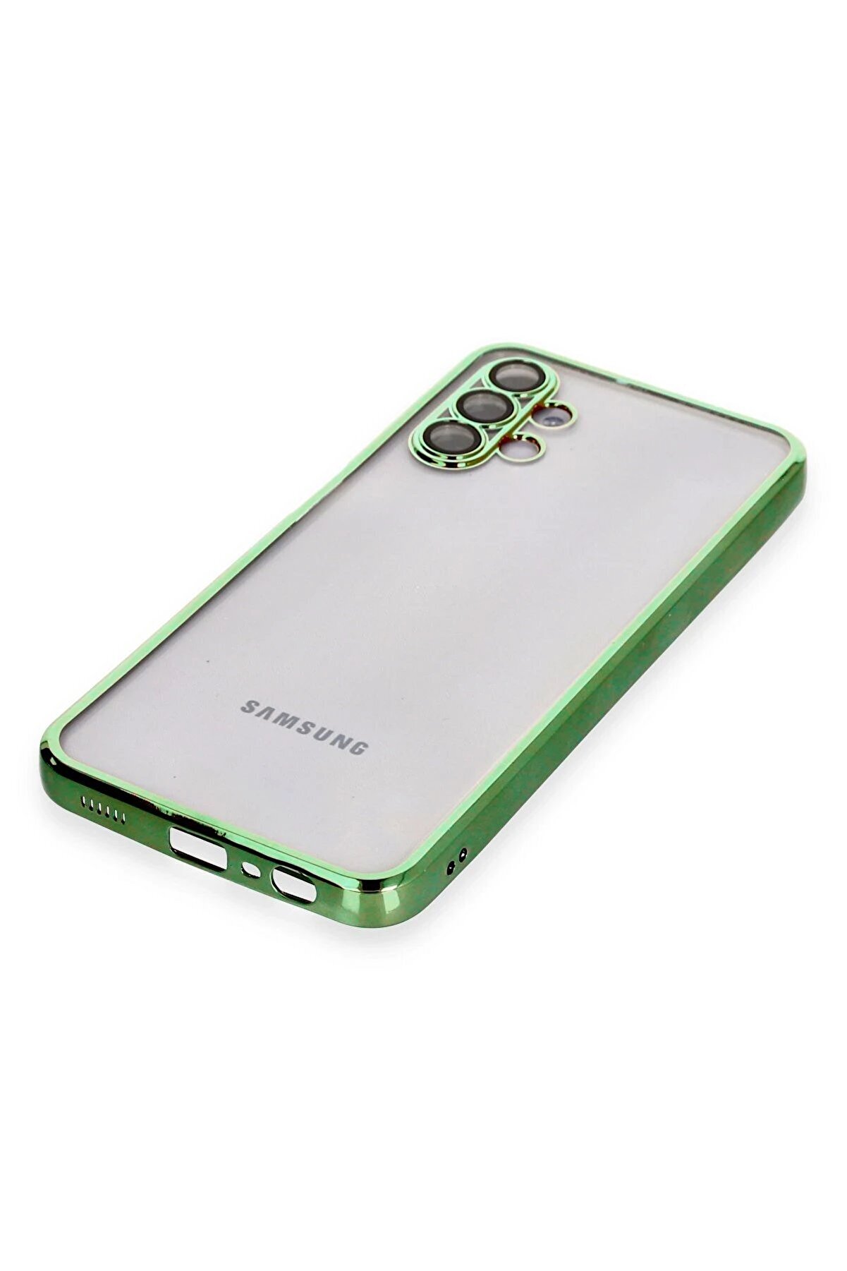 Samsung Galaxy A04S Kılıf Lensli̇ Si̇li̇kon - Yeşi̇l - Dropx9536-6857