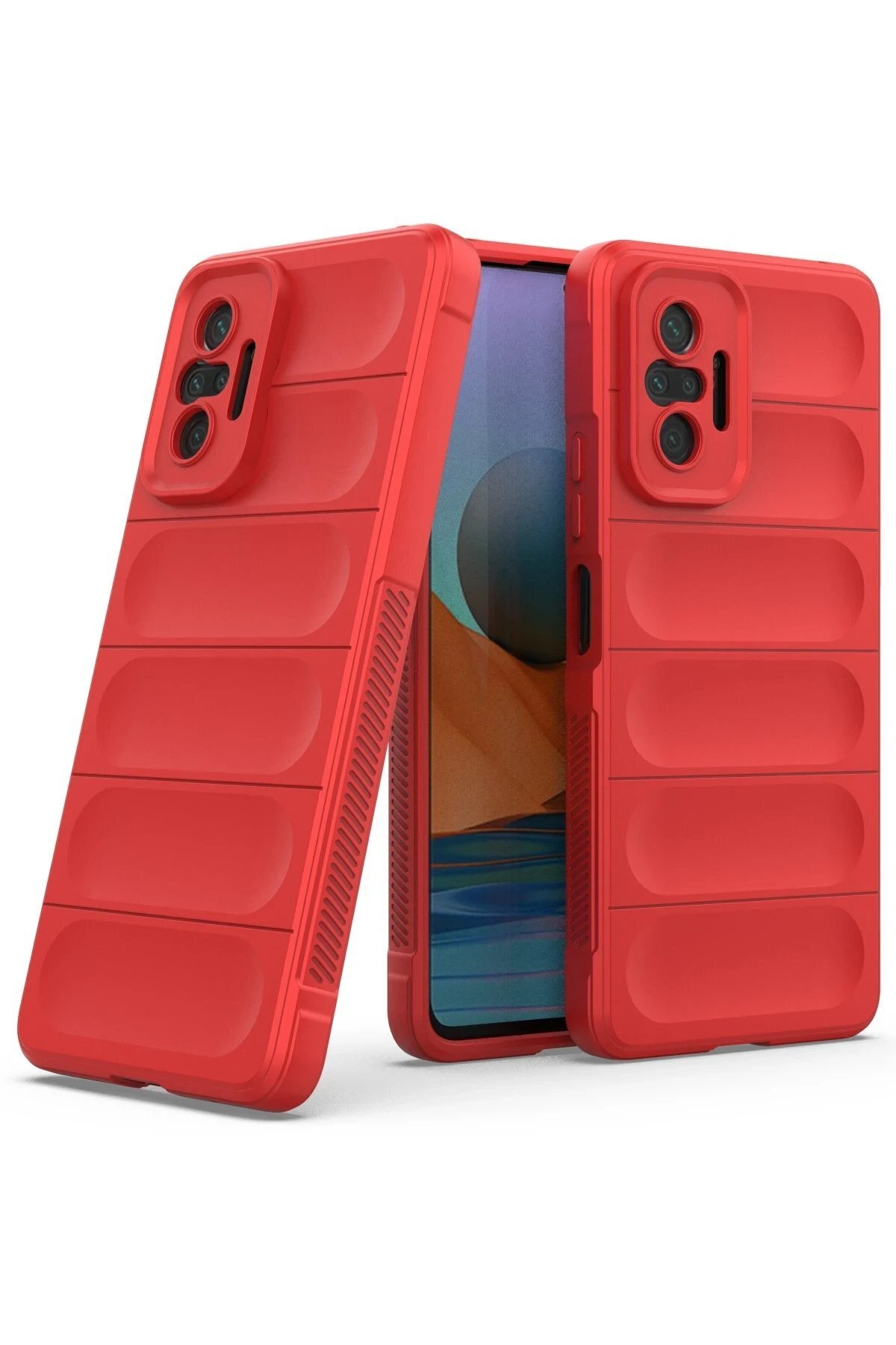 Xi̇aomi̇ Redmi̇ Note 10 Pro Kılıf Opti̇mum Si̇li̇kon - Kırmızı - Dropx8262-8136