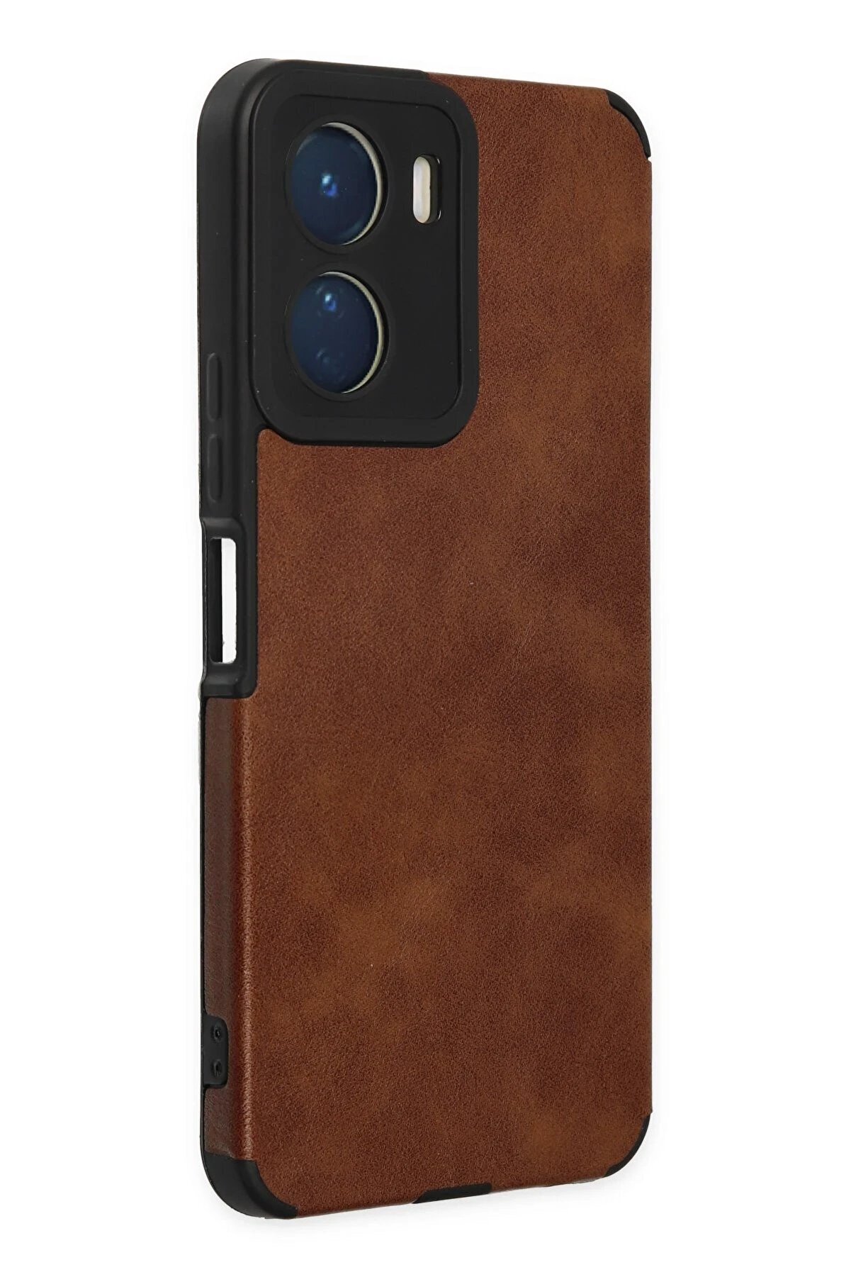 Vi̇vo Y16 Kılıf Loop Deri̇ Si̇li̇kon - Kahverengi̇ - Dropx6653-6042