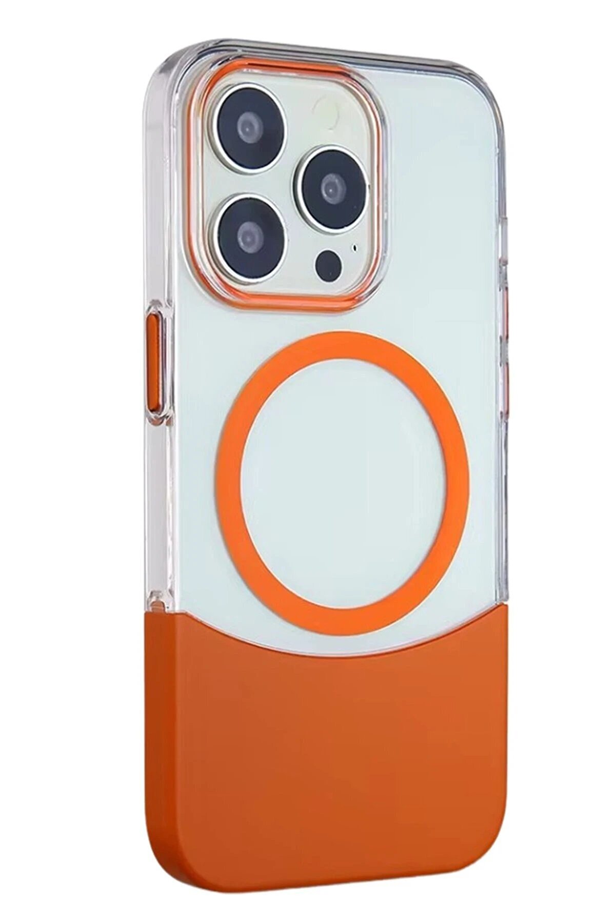 CepteToptan iPhone 14 Pro Max PC Suit Magsafe Kapak - Turuncu - DROPX6362-9390