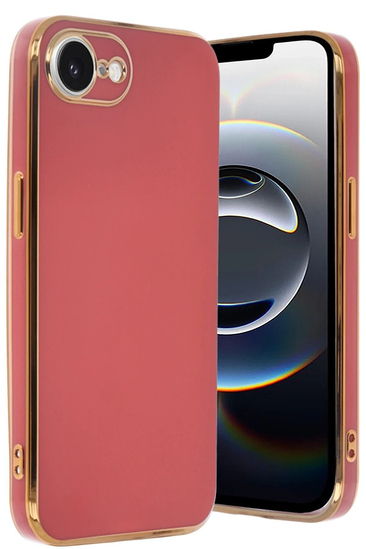 CepteToptan iPhone 16E Kılıf Volet Silikon - Kırmızı - DROPX8965-1549