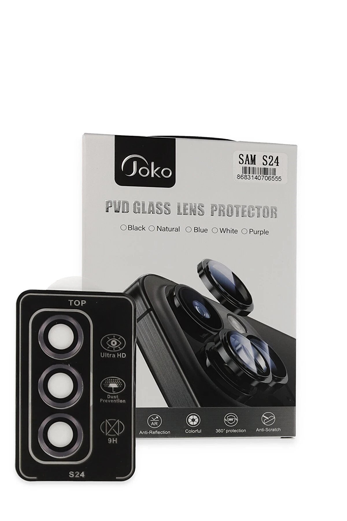 CepteToptan Samsung Galaxy S24 PVD Metal Kamera Lens - Derin Mor - DROPX1849-3123