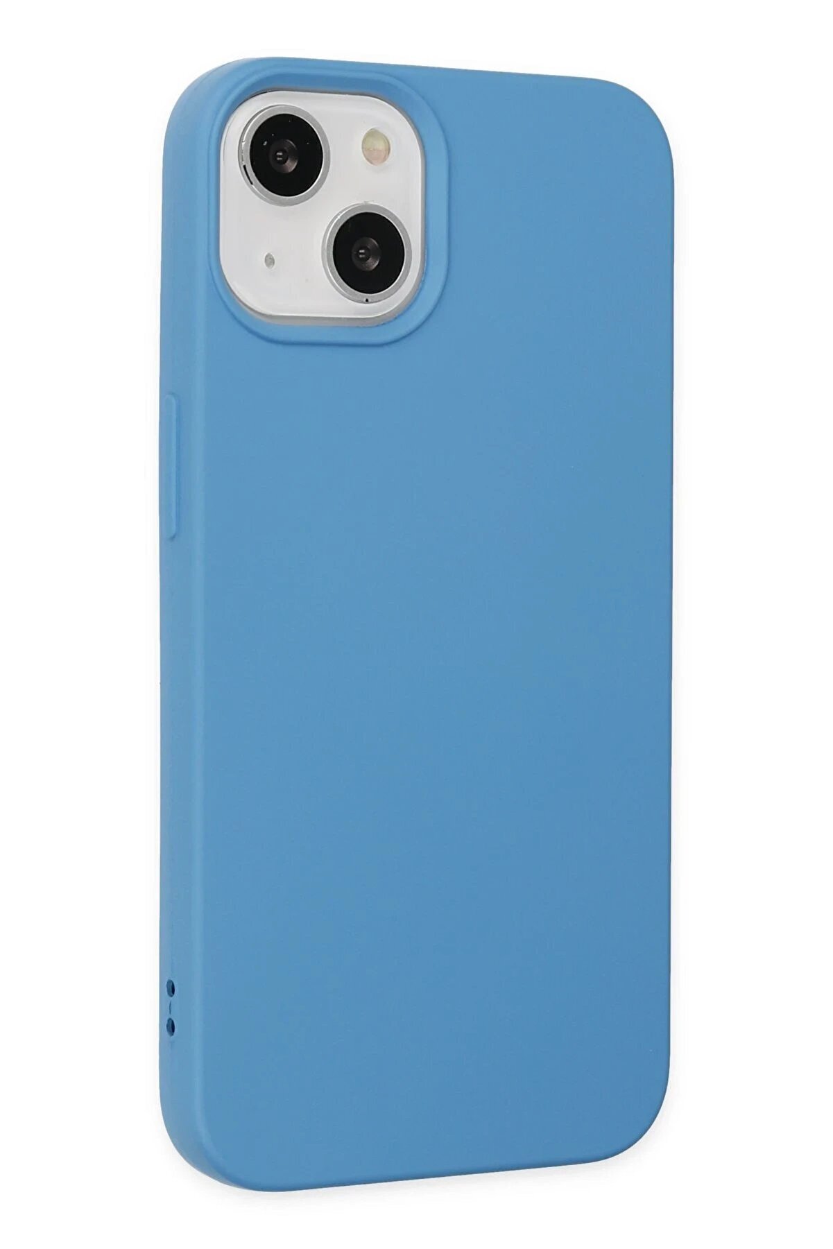 İphone 14 Plus Kılıf Nano İ&ccedil;i̇ Kadi̇fe Si̇li̇kon - Mavi̇ - Dropx3546-3324