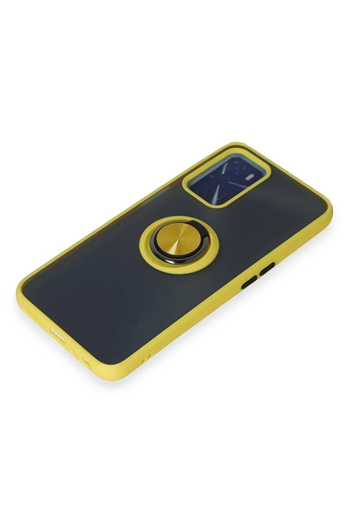 Oppo A16 Kılıf Montreal Y&uuml;z&uuml;kl&uuml; Si̇li̇kon Kapak - Sarı - Dropx7938-7413