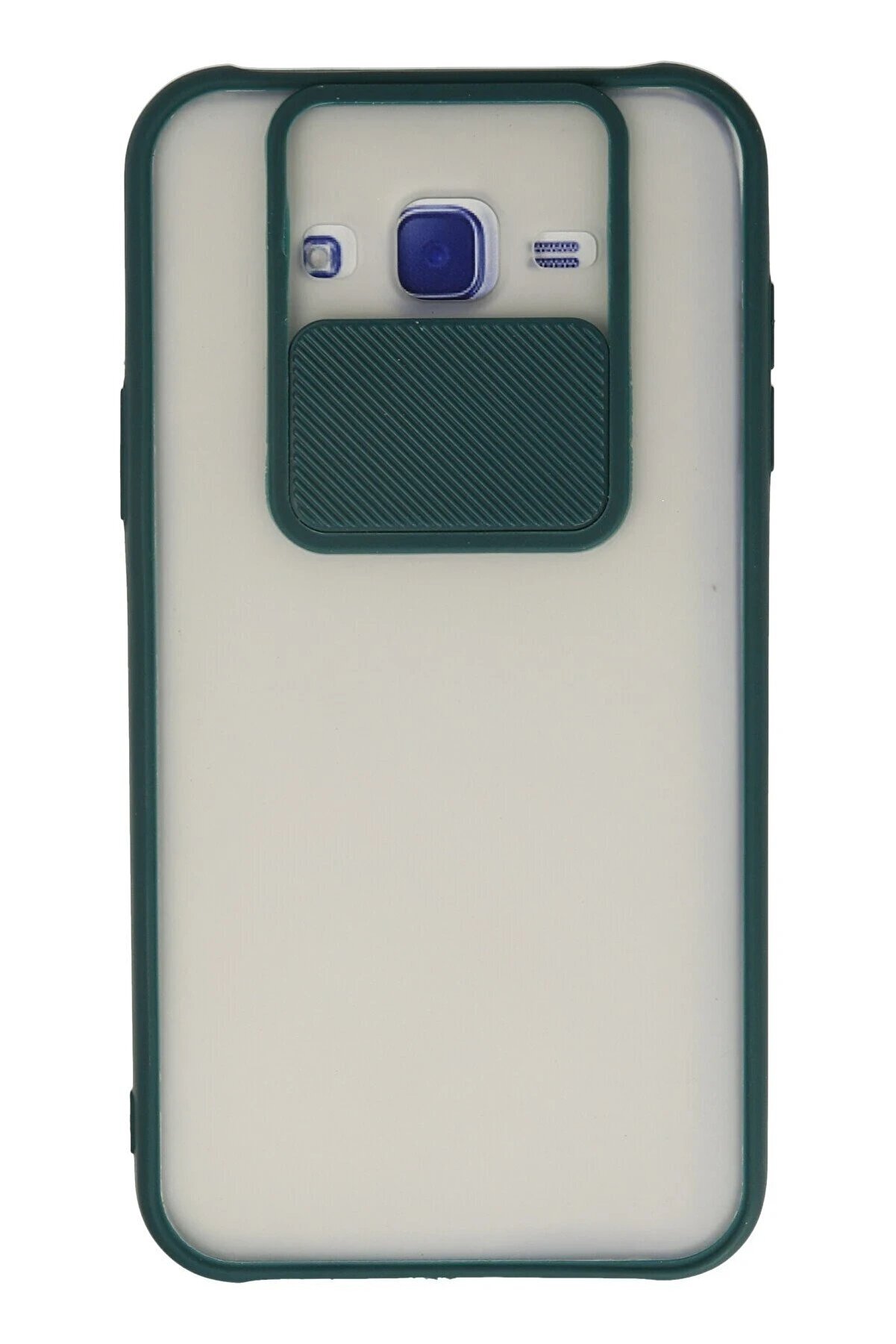 CepteToptan Samsung Galaxy J7 Kılıf Palm Buzlu Kamera Sürgülü Silikon - Yeşil - DROPX9397-4780