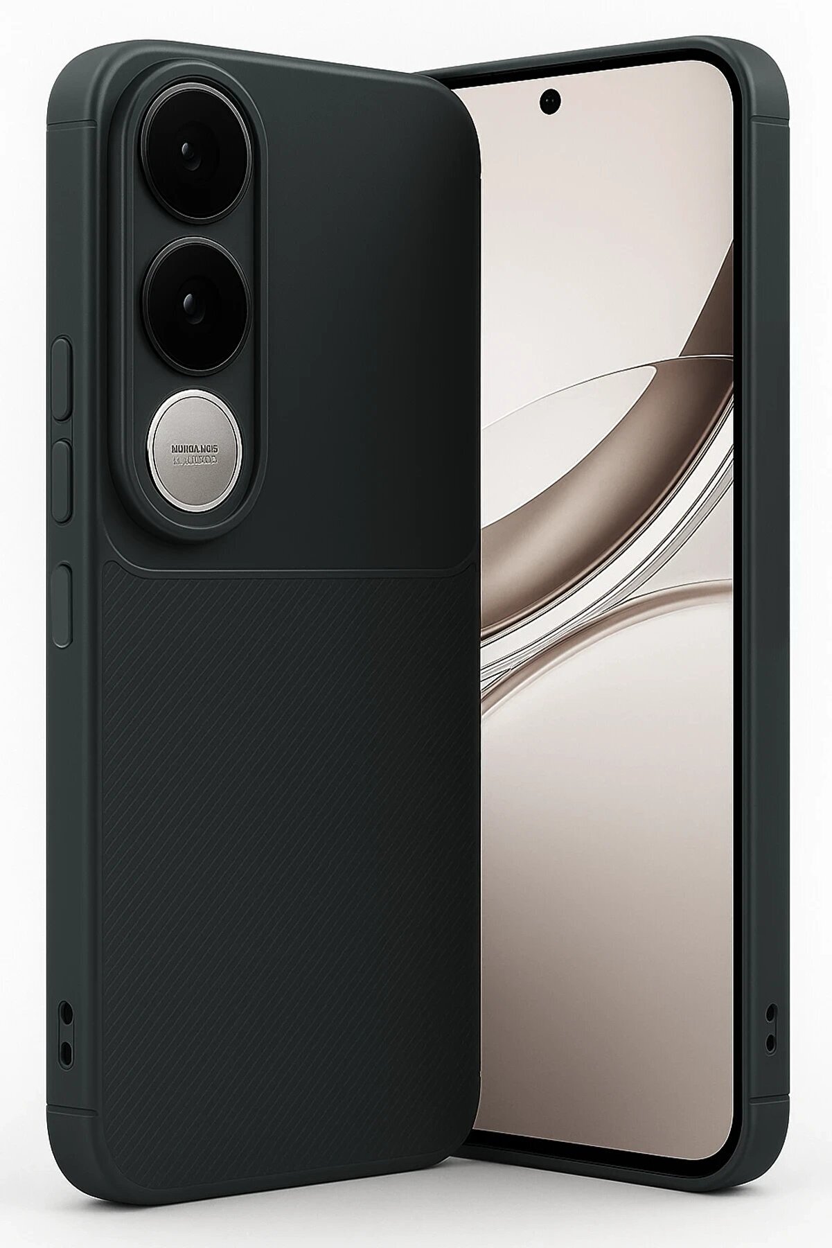 Vi̇vo V50 Li̇te 4G Auto Focus Karbon Kapak - Si̇yah - Dropx2039-9916