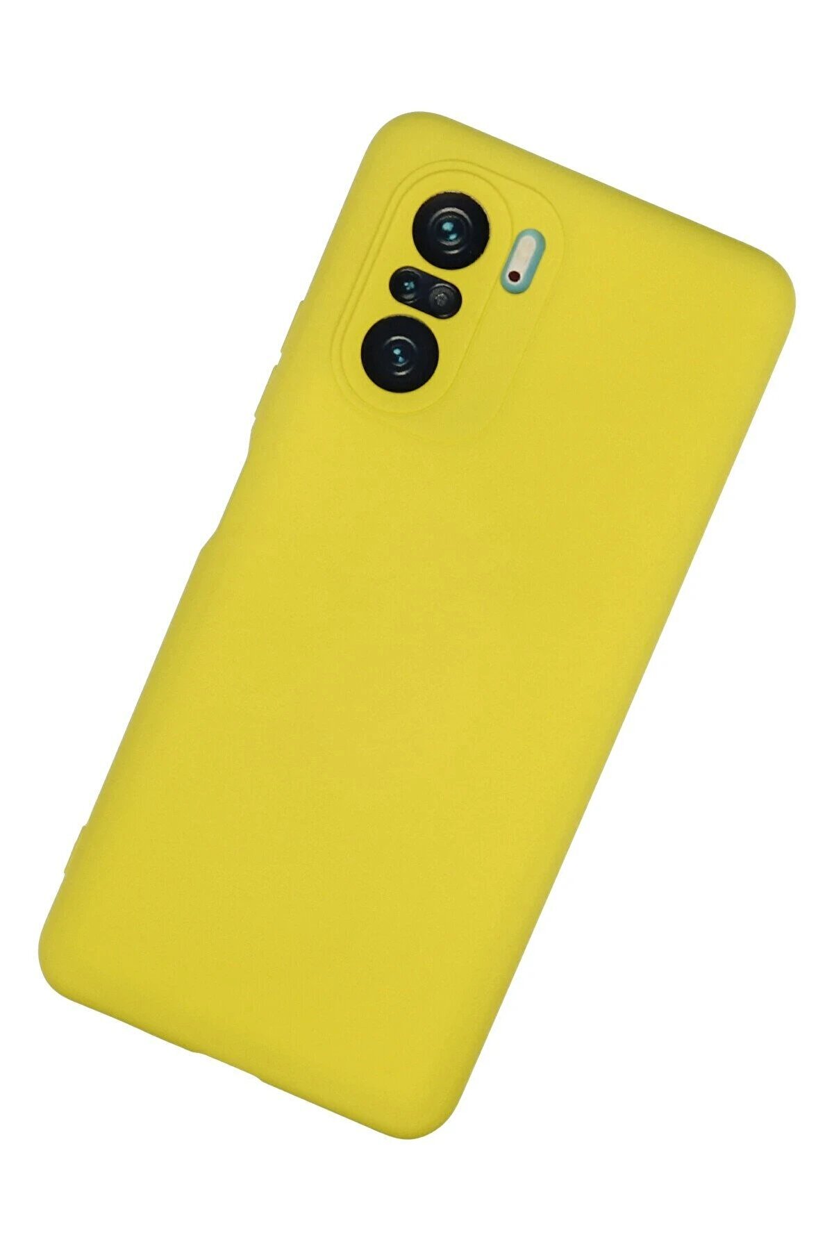 Xi̇aomi̇ Poco F3 Kılıf Nano İçi̇ Kadi̇fe Si̇li̇kon - Sarı - Dropx3321-4739