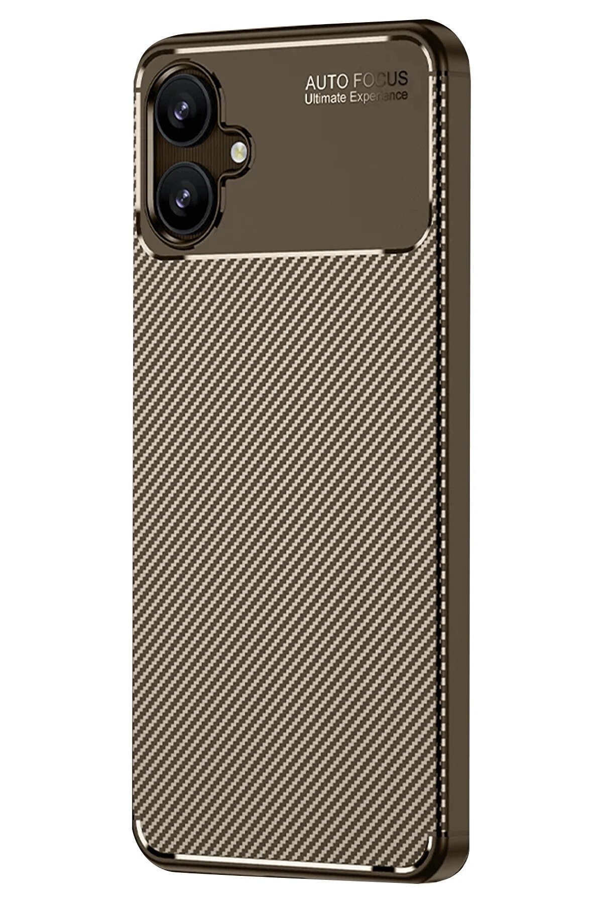 Samsung Galaxy A06 Kılıf Auto Focus Karbon Kapak - Kahverengi̇ - Dropx5753-1680