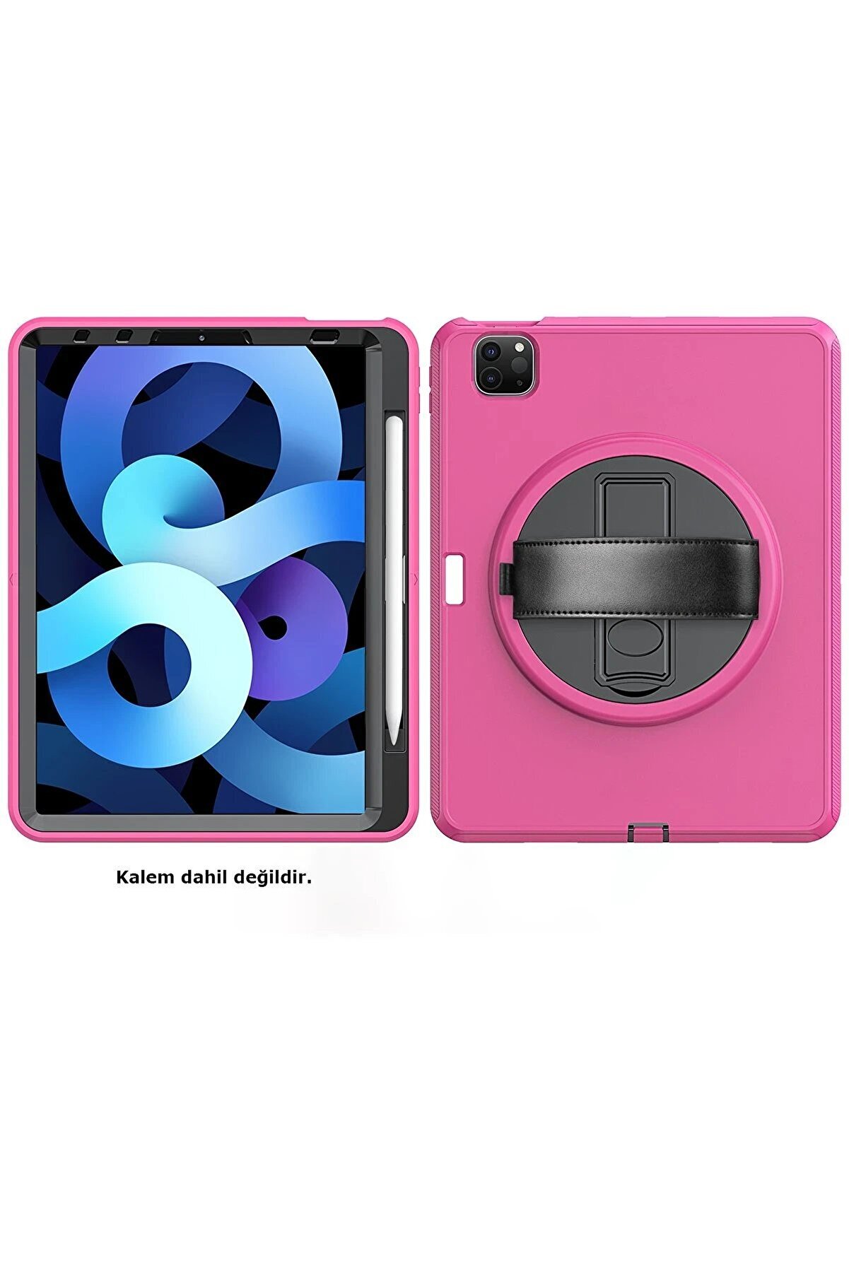 İpad Pro 11 (2018) Kılıf Hand Strap Tablet Kılıfı - Pembe - Dropx7755-4976