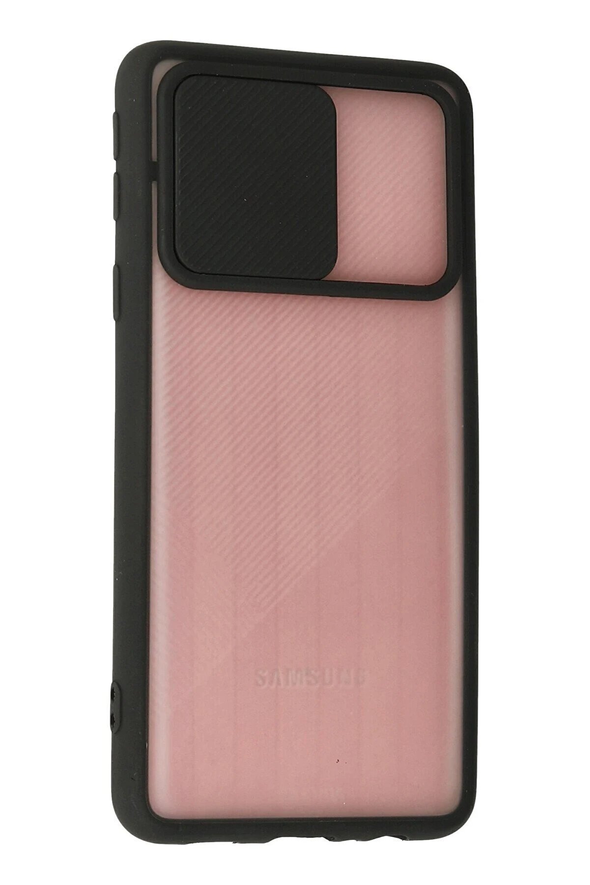 Samsung Galaxy A01 Core Kılıf Palm Buzlu Kamera Sürgülü Si̇li̇kon - Si̇yah - Dropx6153-7391