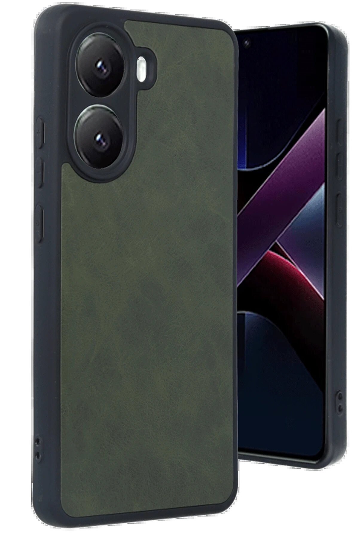 CepteToptan Xiaomi Poco X7 Pro Kılıf Aras Deri Kapak - Koyu Yeşil - DROPX1628-6674