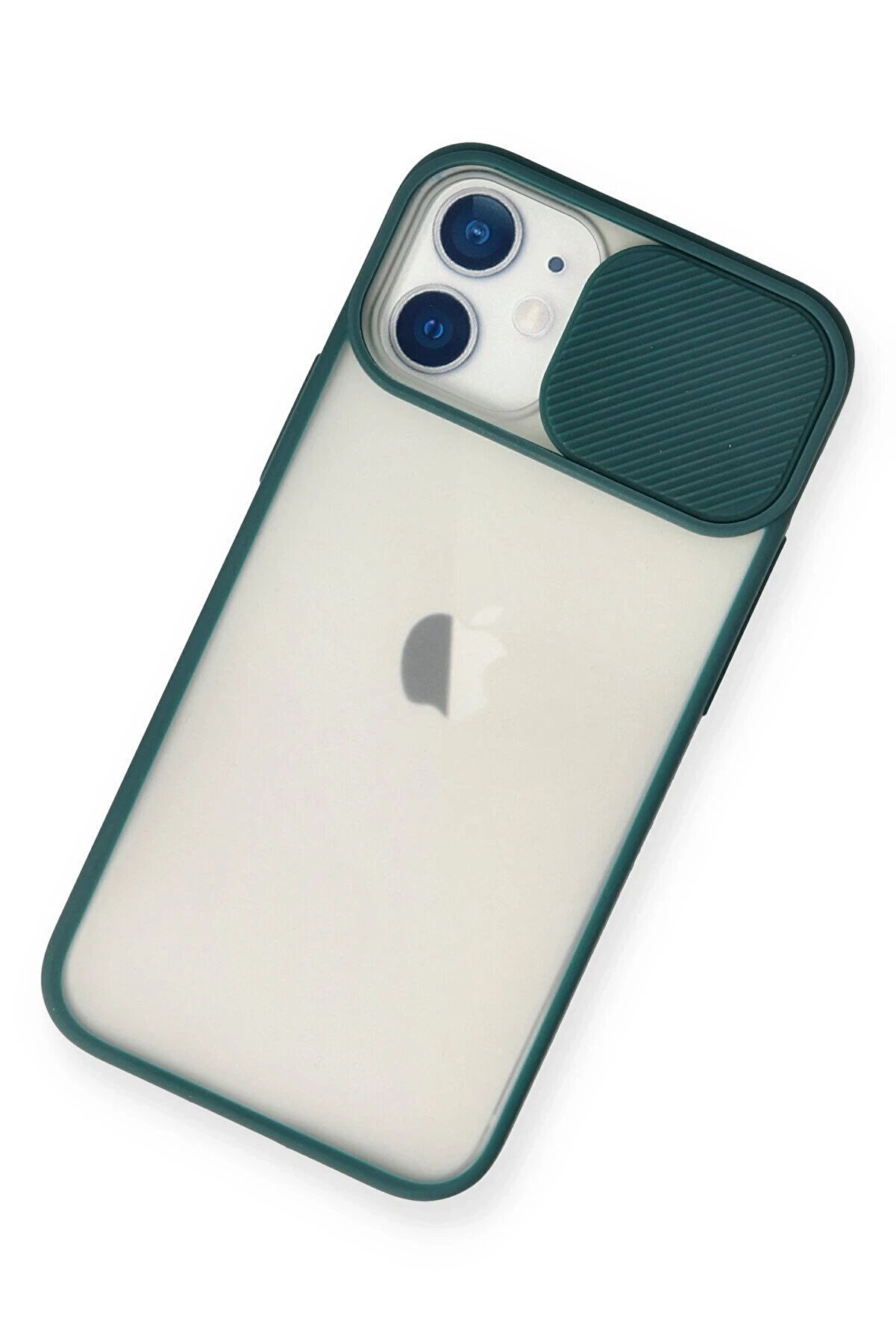 İphone 11 Kılıf Palm Buzlu Kamera Sürgülü Si̇li̇kon - Yeşi̇l - Dropx3374-6771
