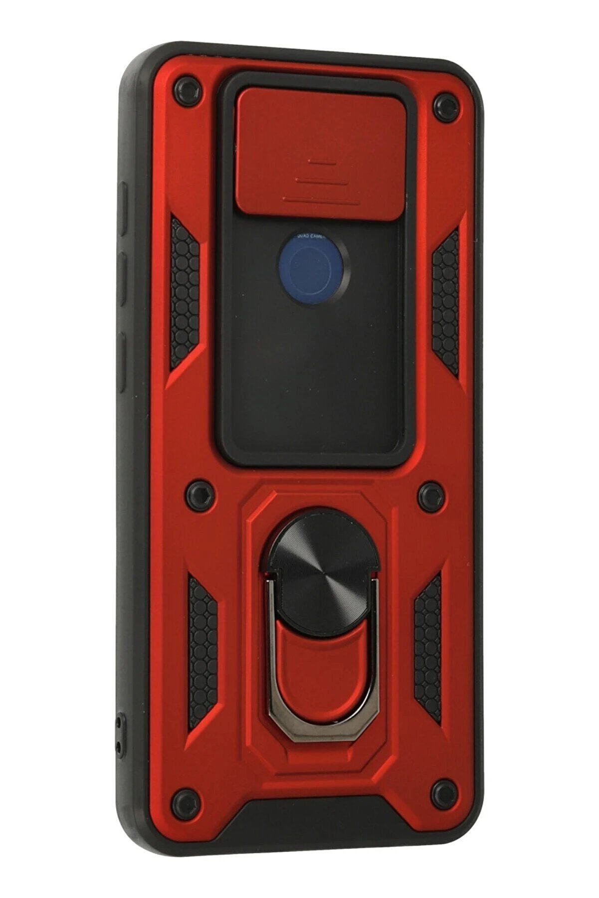 Xi̇aomi̇ Redmi̇ Note 9 Kılıf Pars Lens Yüzüklü Si̇li̇kon - Kırmızı - Dropx9427-4207