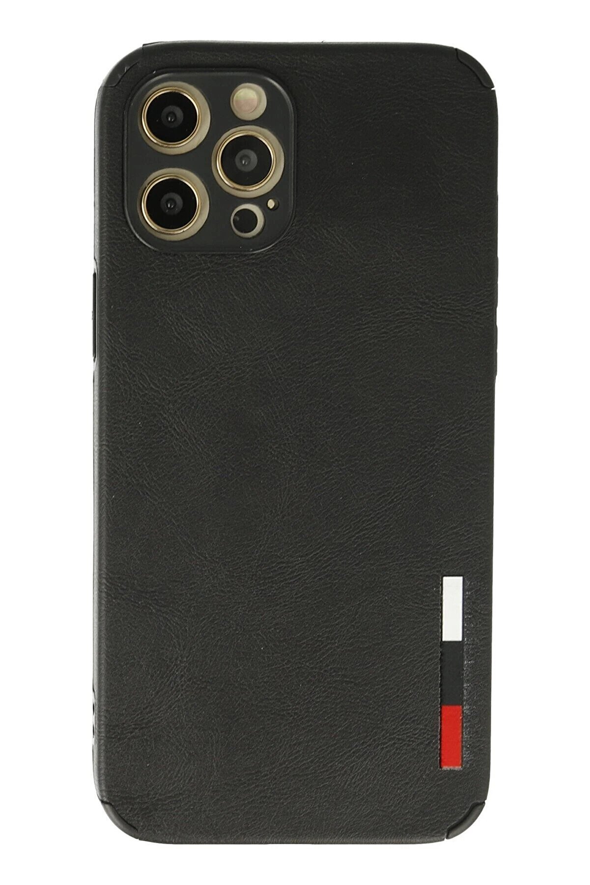 CepteToptan iPhone 12 Pro Kılıf Loop Deri Silikon - Siyah - DROPX8578-3347