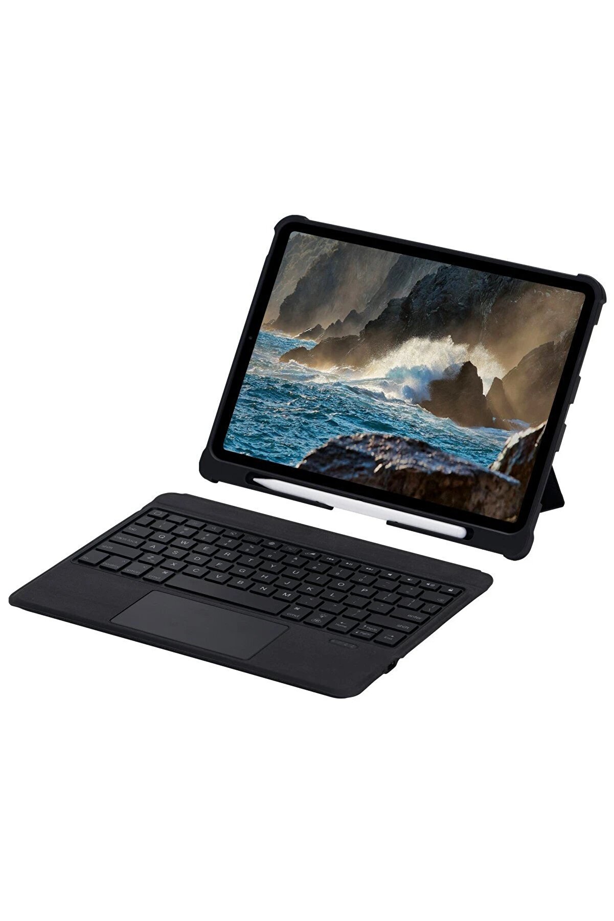 T5209D İpad Pro 12.9 (2021) Kılıf İnter Ledli̇ Klavyeli̇ Tablet Kılıfı - Si̇y - Dropx2065-6661
