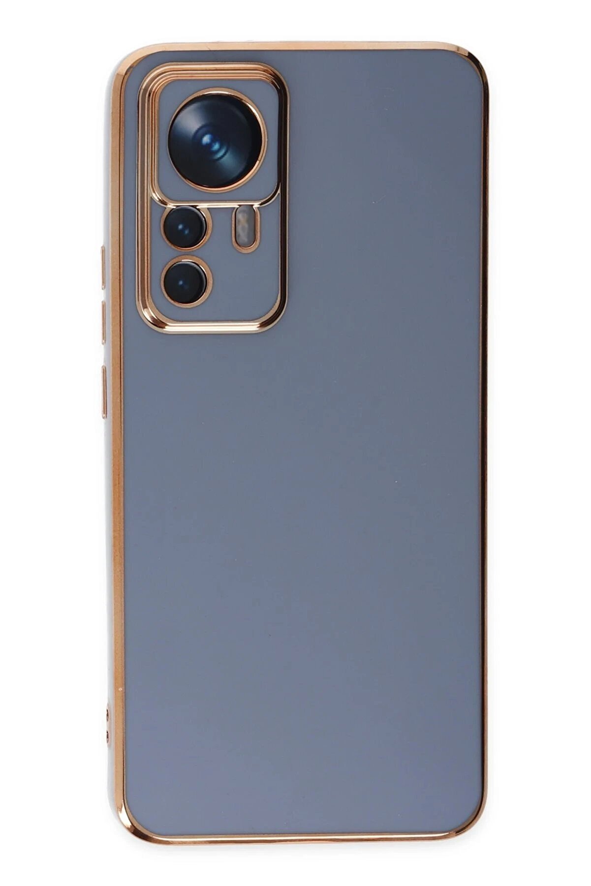 Xi̇aomi̇ Mi̇ 12T Pro Kılıf Volet Si̇li̇kon - Mavi̇ - Dropx4372-6686