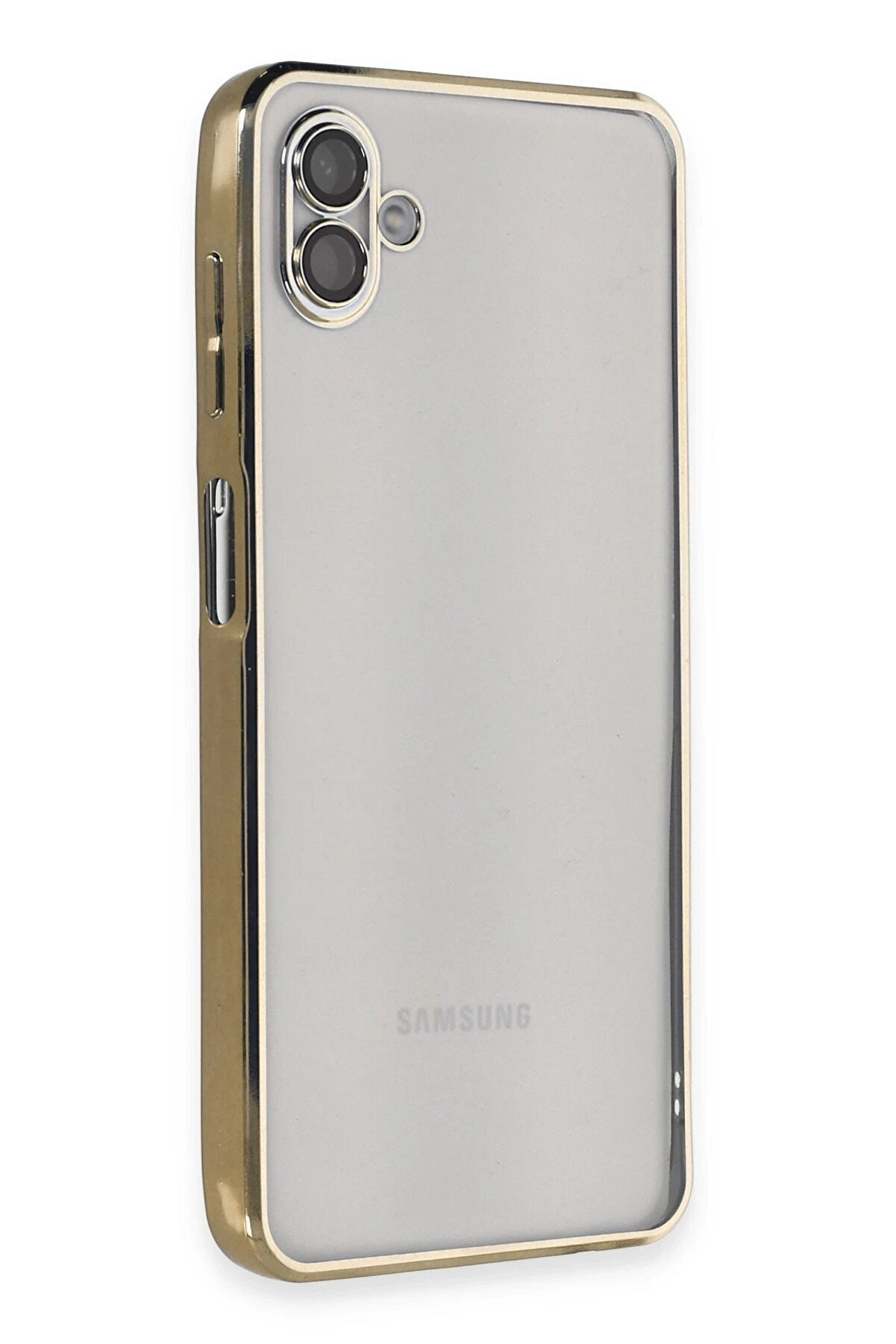CepteToptan Samsung Galaxy A04 Kılıf Lensli Silikon - Gold - DROPX7436-4133