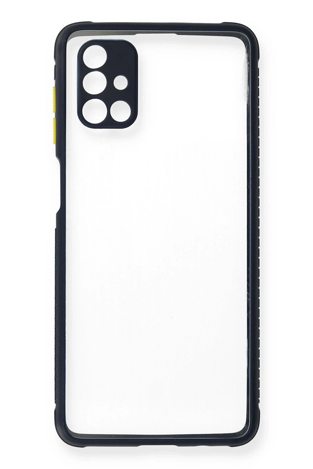 Samsung Galaxy M51 Kılıf Mi̇ami̇ Şeffaf Si̇li̇kon - Laci̇vert - Dropx7826-5326