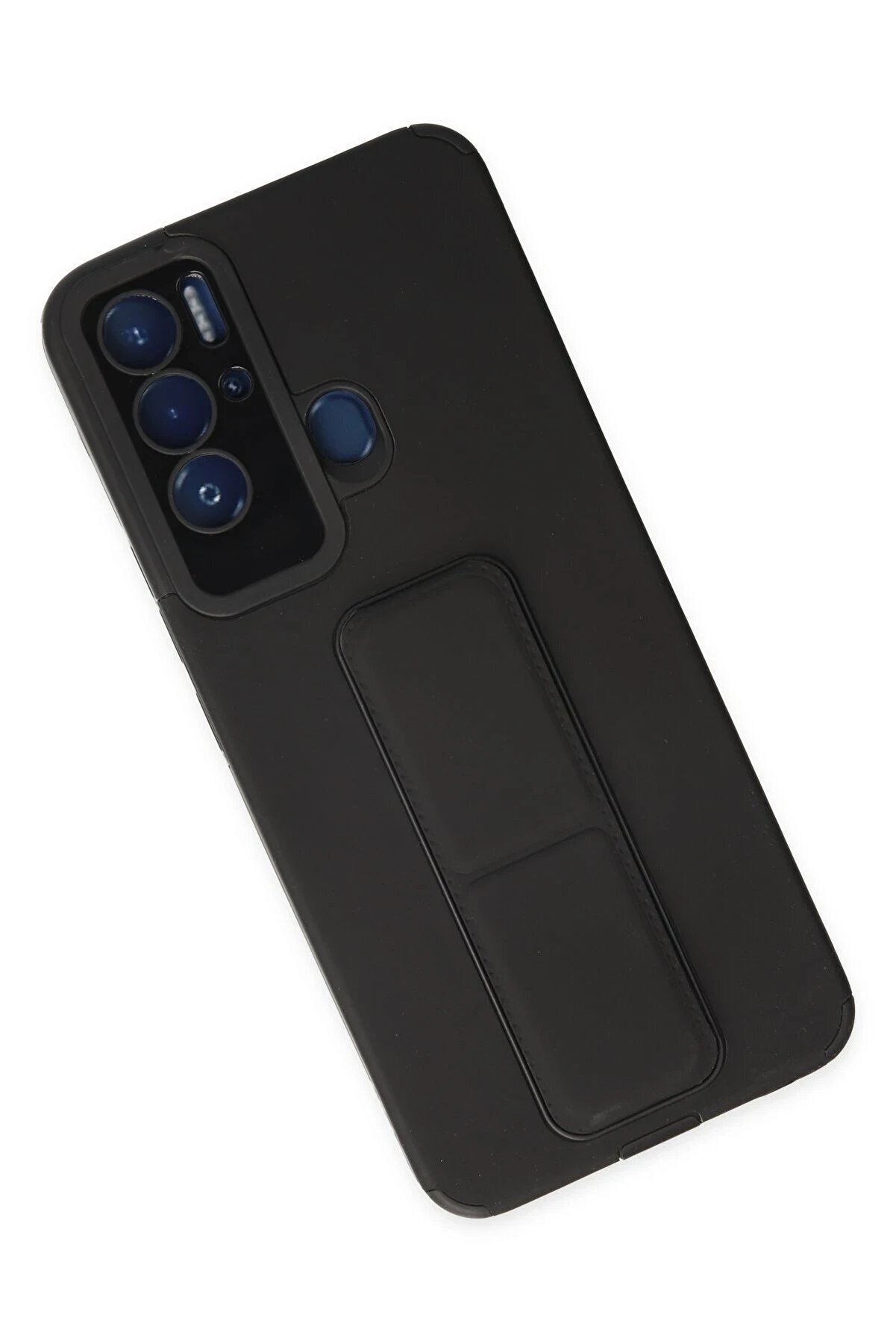 Tecno Pova Neo Kılıf Mega Standlı Si̇li̇kon - Si̇yah - Dropx4787-6829