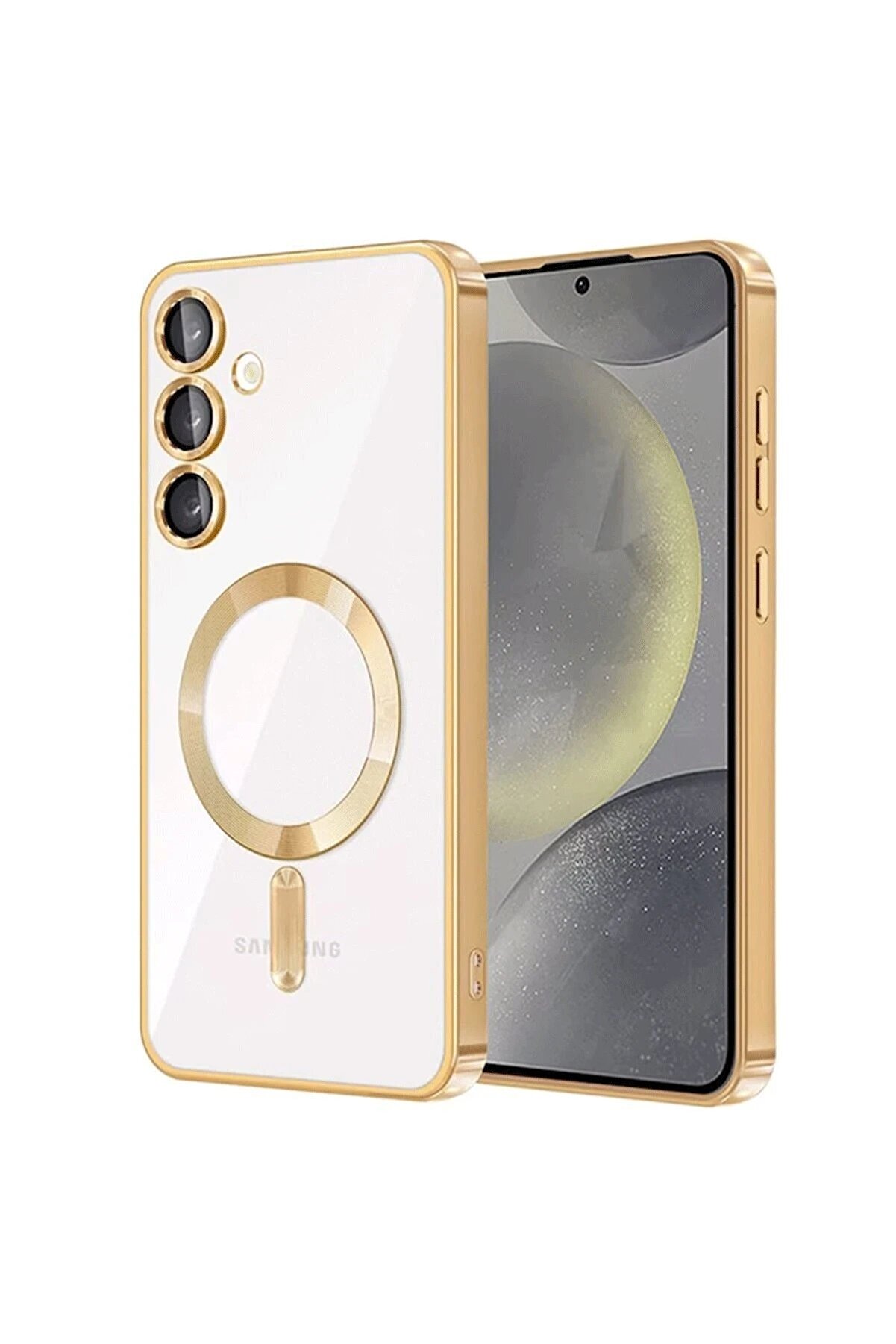 CepteToptan Samsung Galaxy S23 Kılıf Kross Magneticsafe Kapak - Gold - DROPX4517-7746