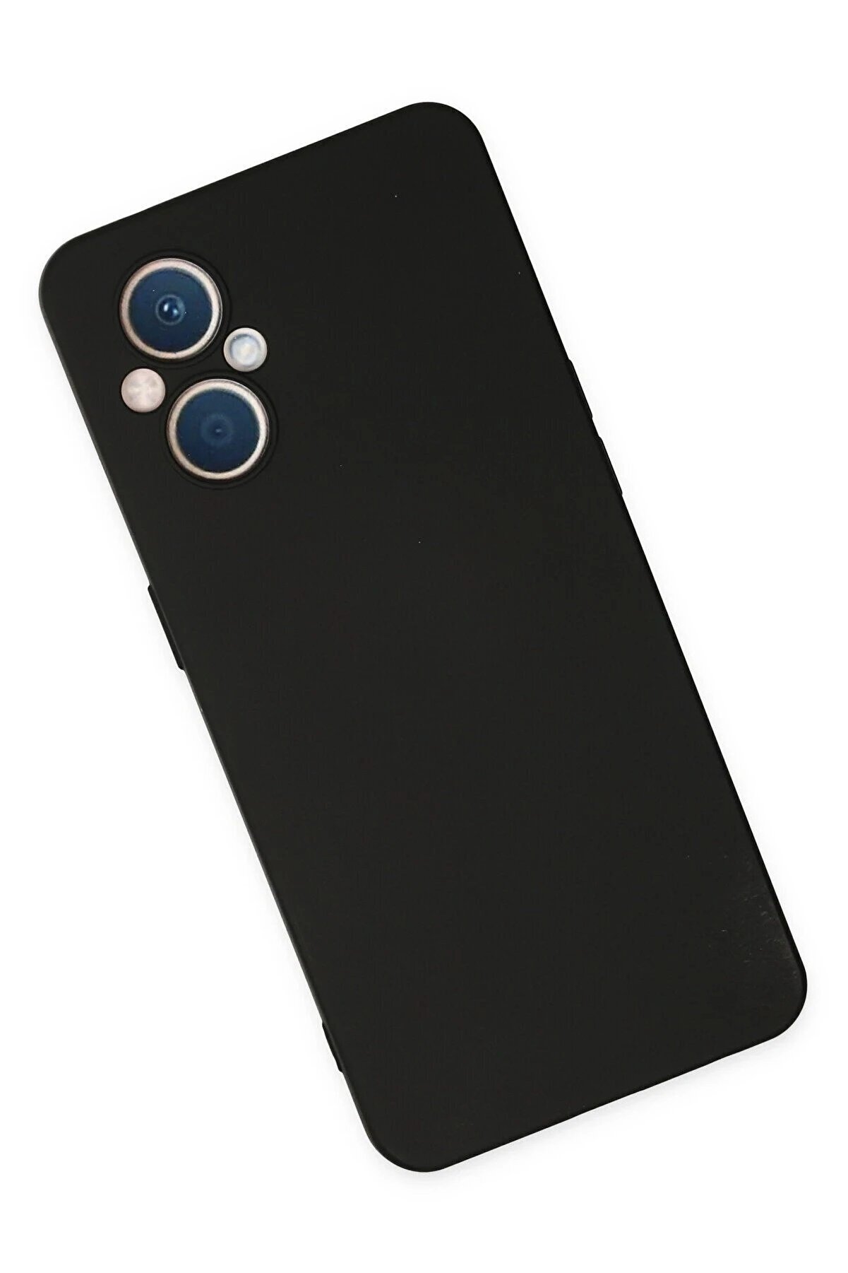 Oppo Reno 7 Li̇te Kılıf Nano İ&ccedil;i̇ Kadi̇fe Si̇li̇kon - Si̇yah - Dropx9324-9823