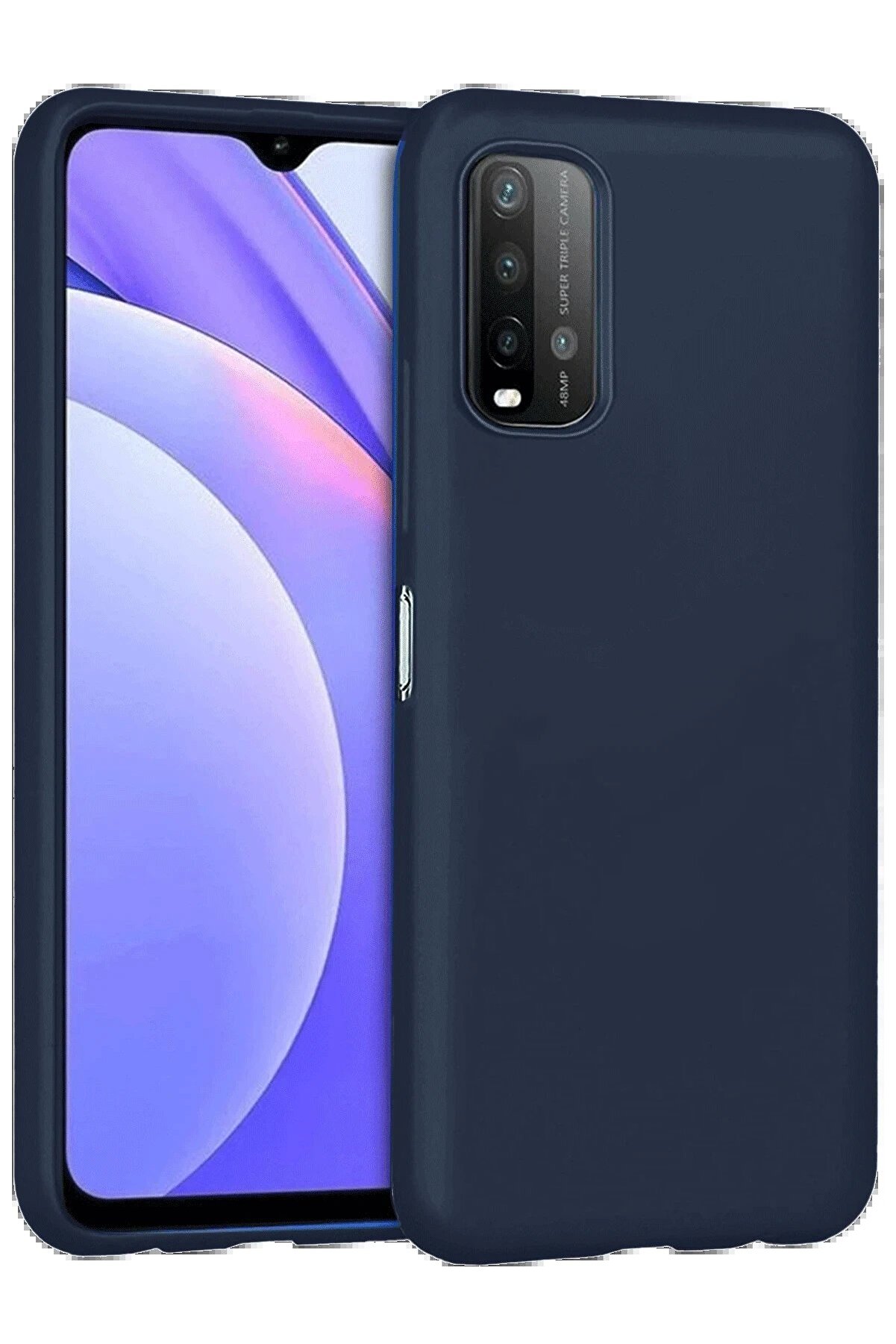 CepteToptan Xiaomi Redmi 9T Kılıf Nano içi Kadife Silikon - Lacivert - DROPX5939-2435