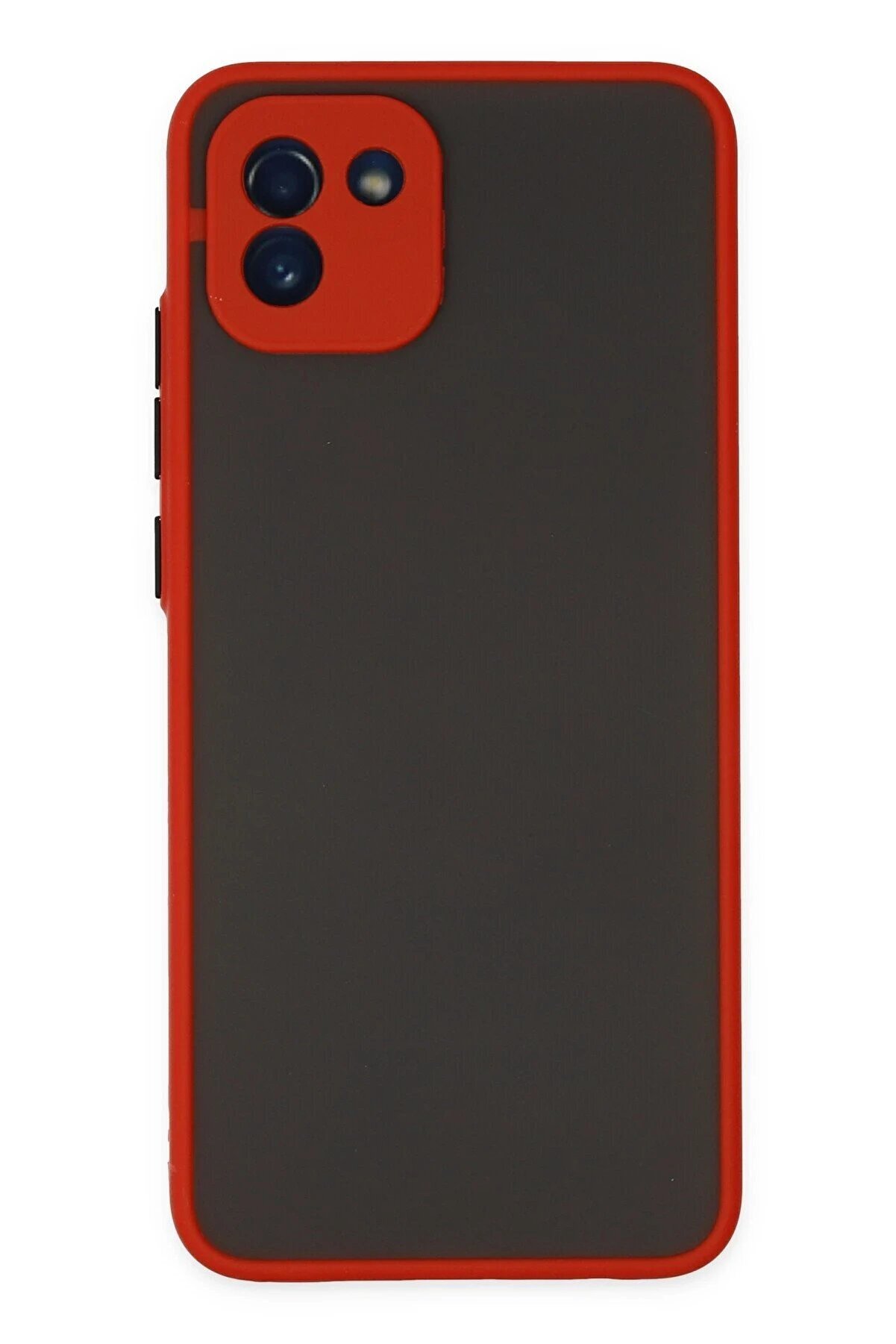 CepteToptan Samsung Galaxy A03 Kılıf Montreal Silikon Kapak - Kırmızı - DROPX4270-6003