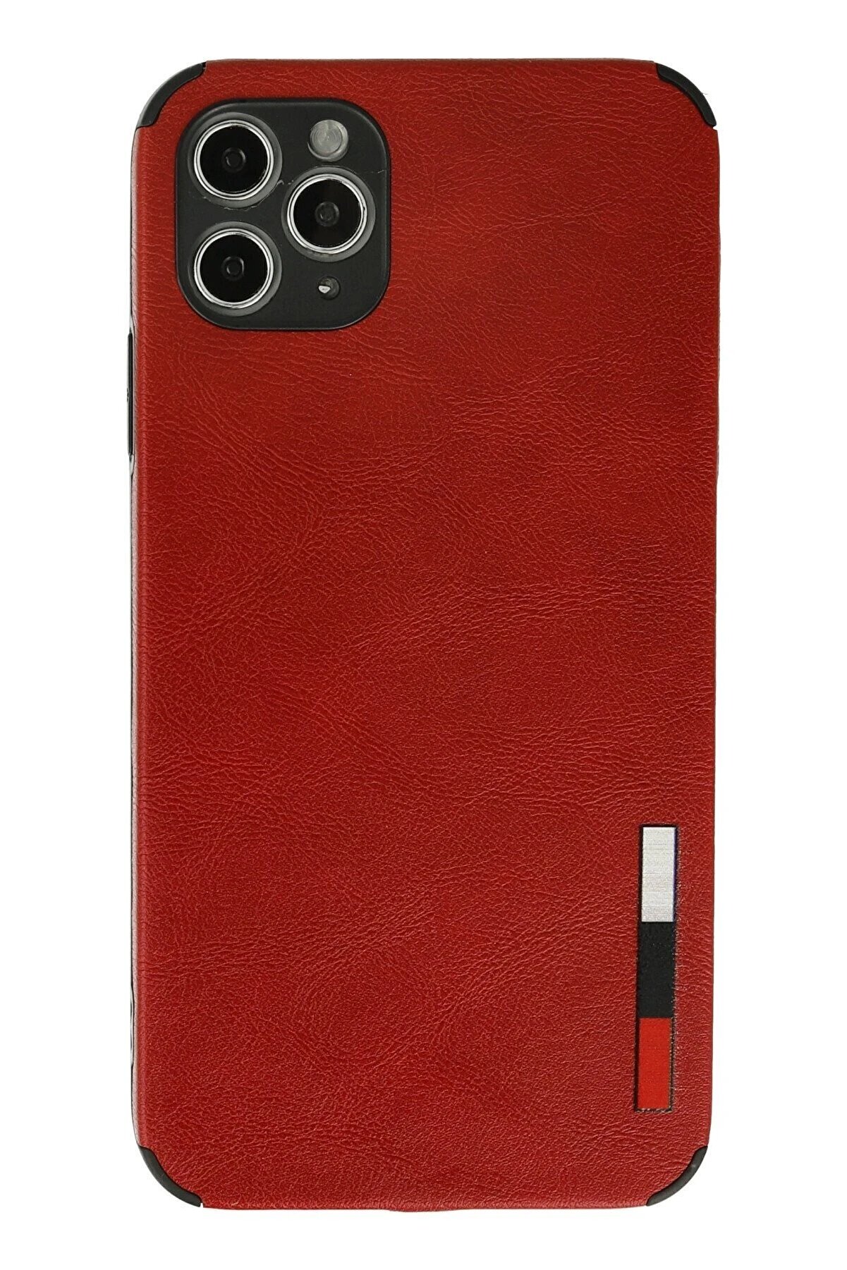 CepteToptan iPhone 11 Pro Max Kılıf Loop Deri Silikon - Kırmızı - DROPX9648-4026