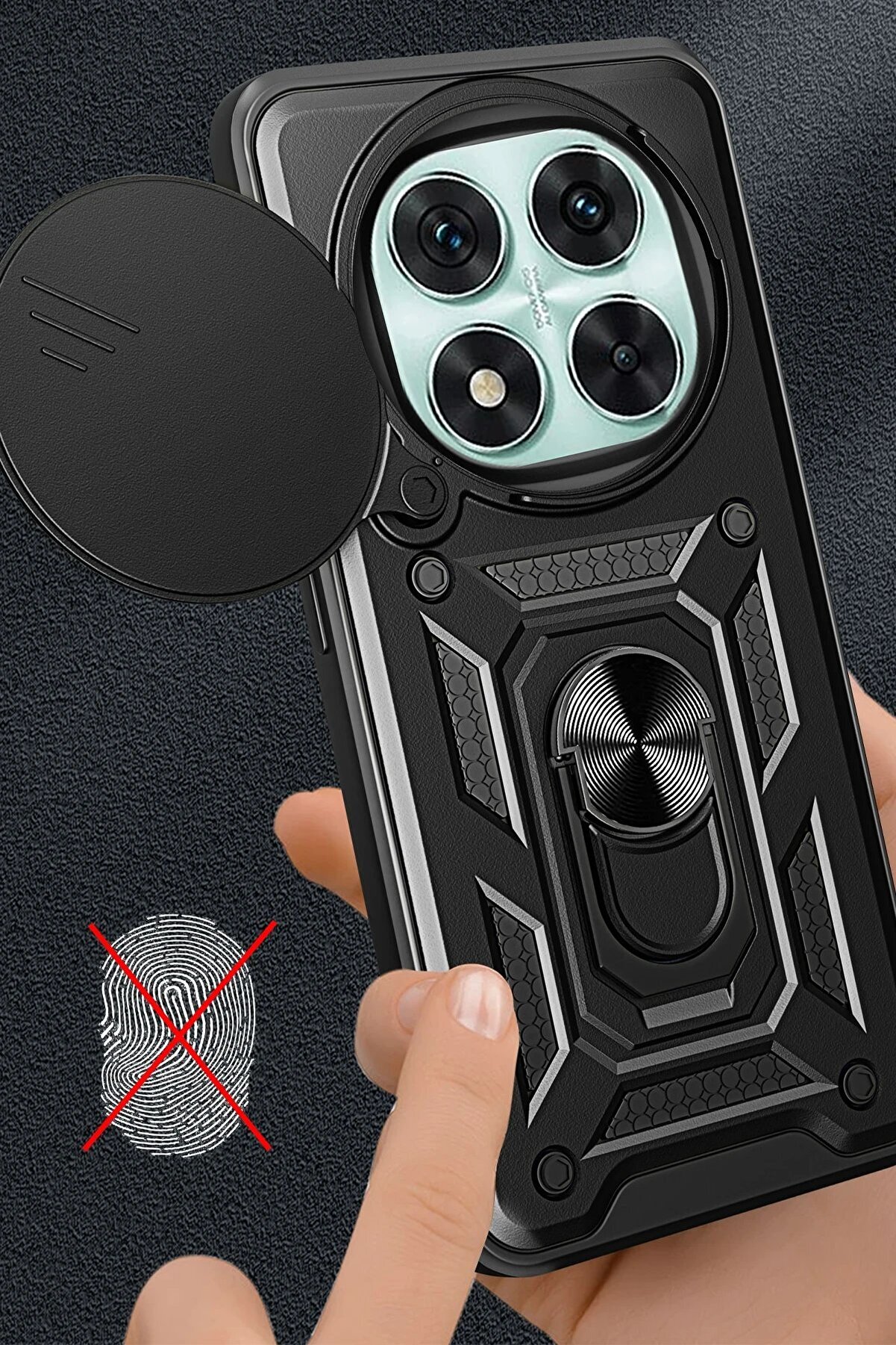 Xi̇aomi̇ Redmi̇ Note 14 Pro 4G Kılıf Pars Lens Y&uuml;z&uuml;kl&uuml; Si̇li̇kon - Kırmızı - Dropx3949-4011