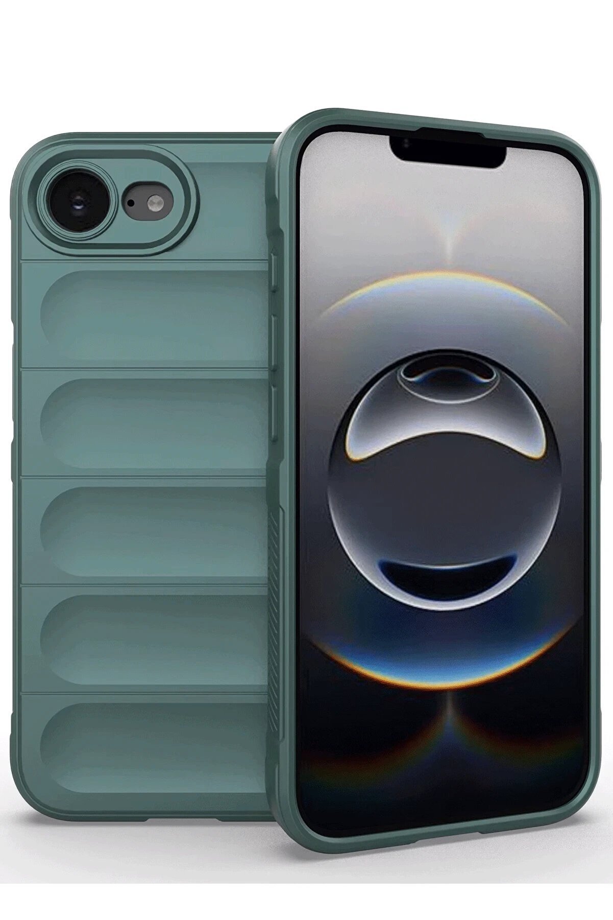 CepteToptan iPhone 16E Kılıf Optimum Silikon - Koyu Yeşil - CPT206285-5266