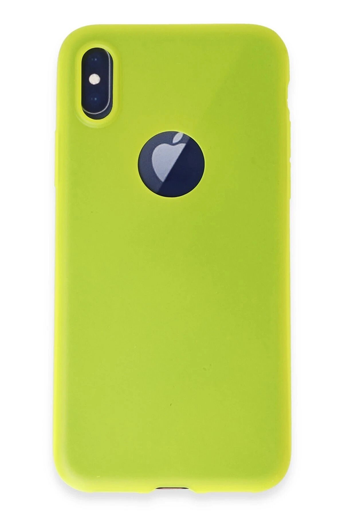 CepteToptan iPhone X Kılıf First Silikon - Parlak Sarı - DROPX6464-5837