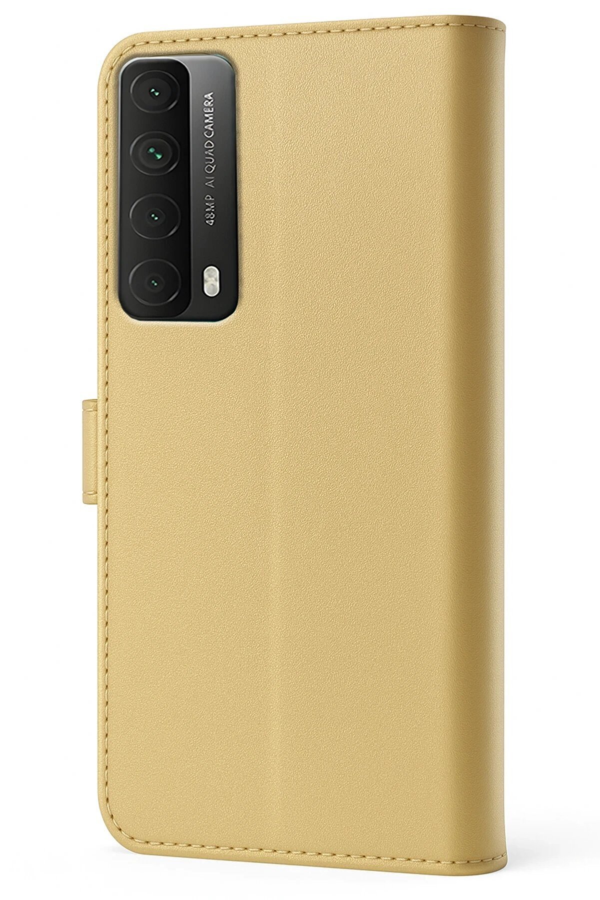 Huawei̇ P Smart 2021 Kılıf Trend S Plus Kapaklı Kılıf - Gold - Dropx1571-5782